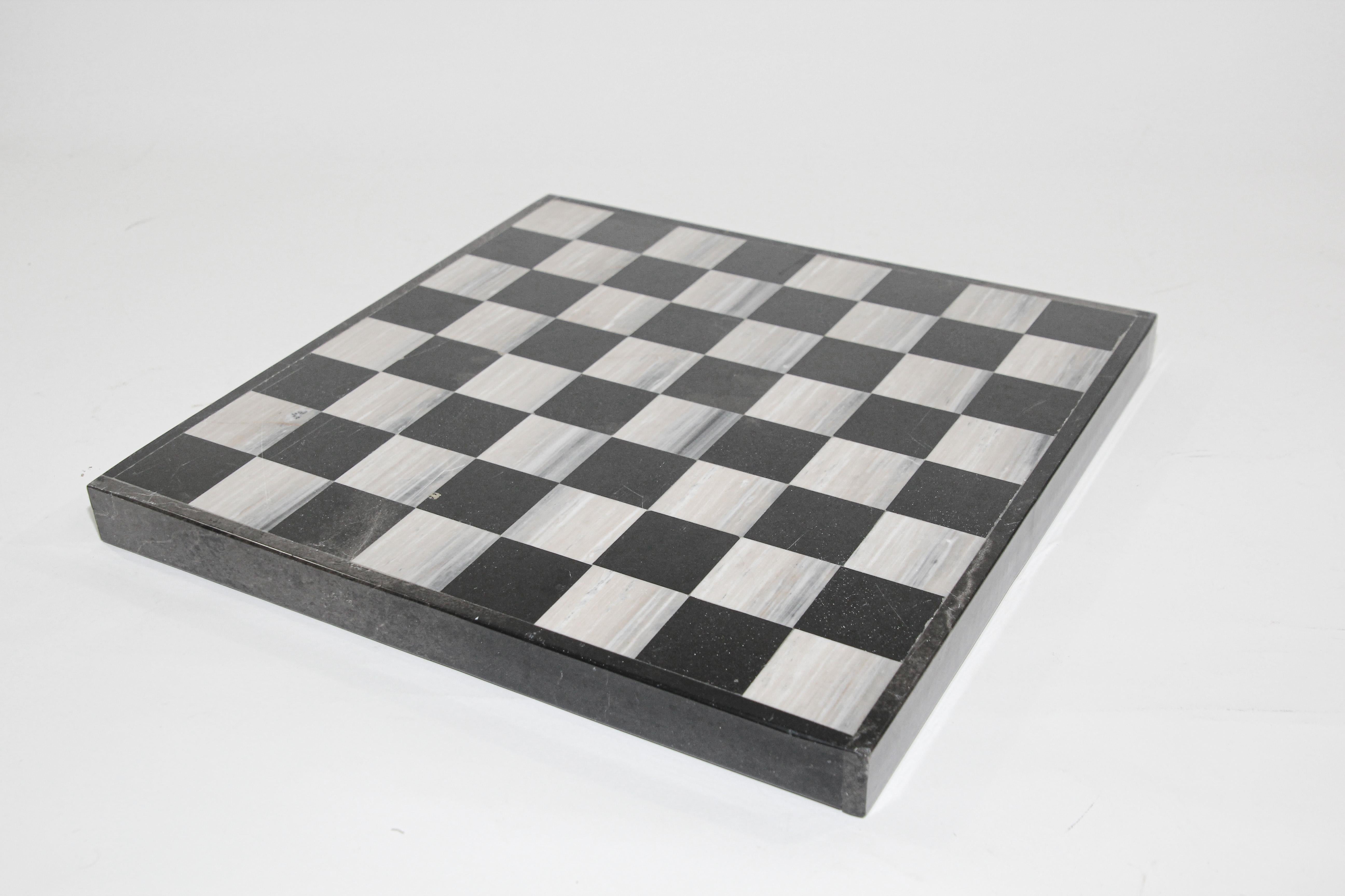 Onyx Italian Marble Backgammon and Chess Board Game, 1960s For Sale