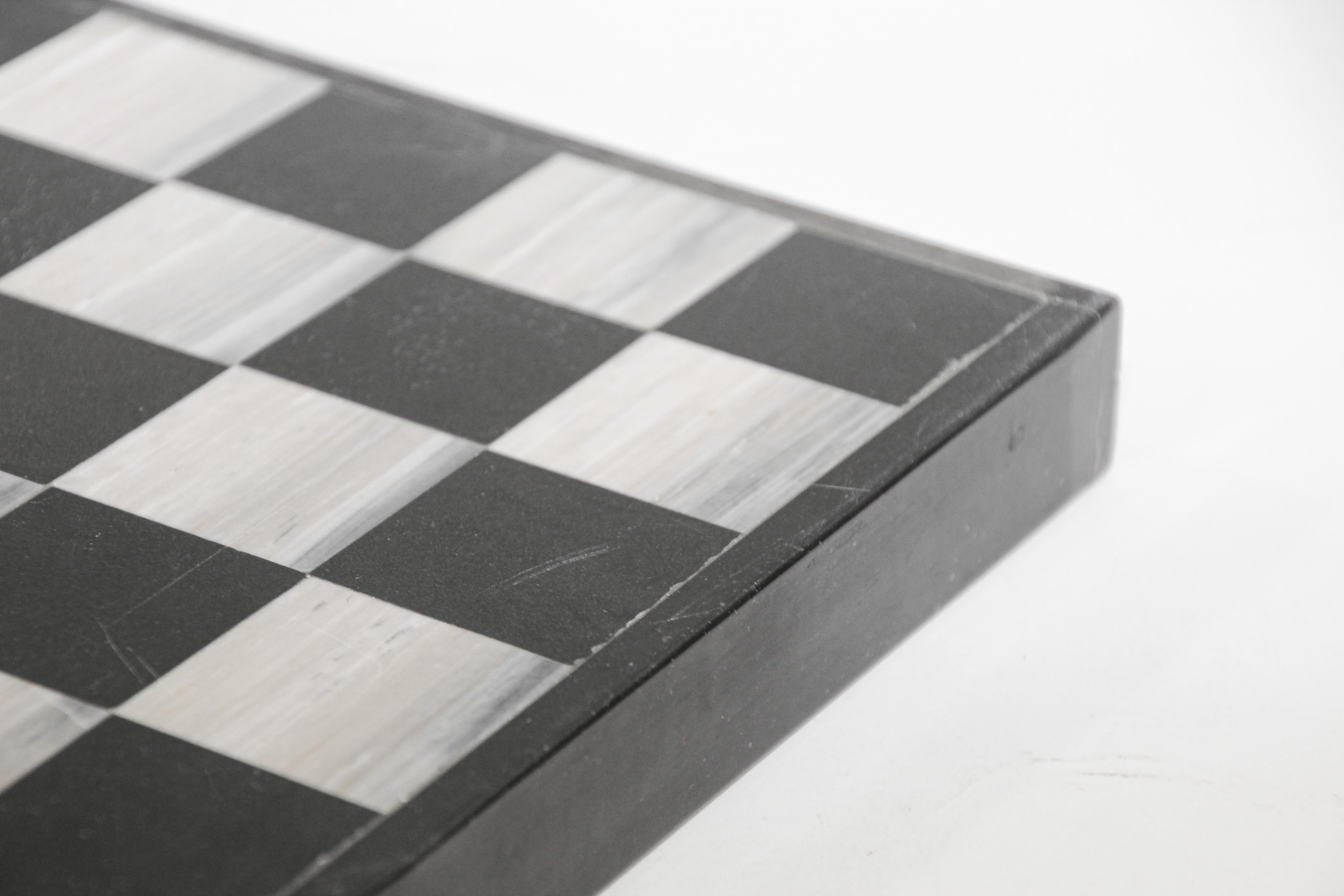 Italienisches Backgammon- und Schachbrettspiel aus Marmor, 1960er Jahre im Angebot 2