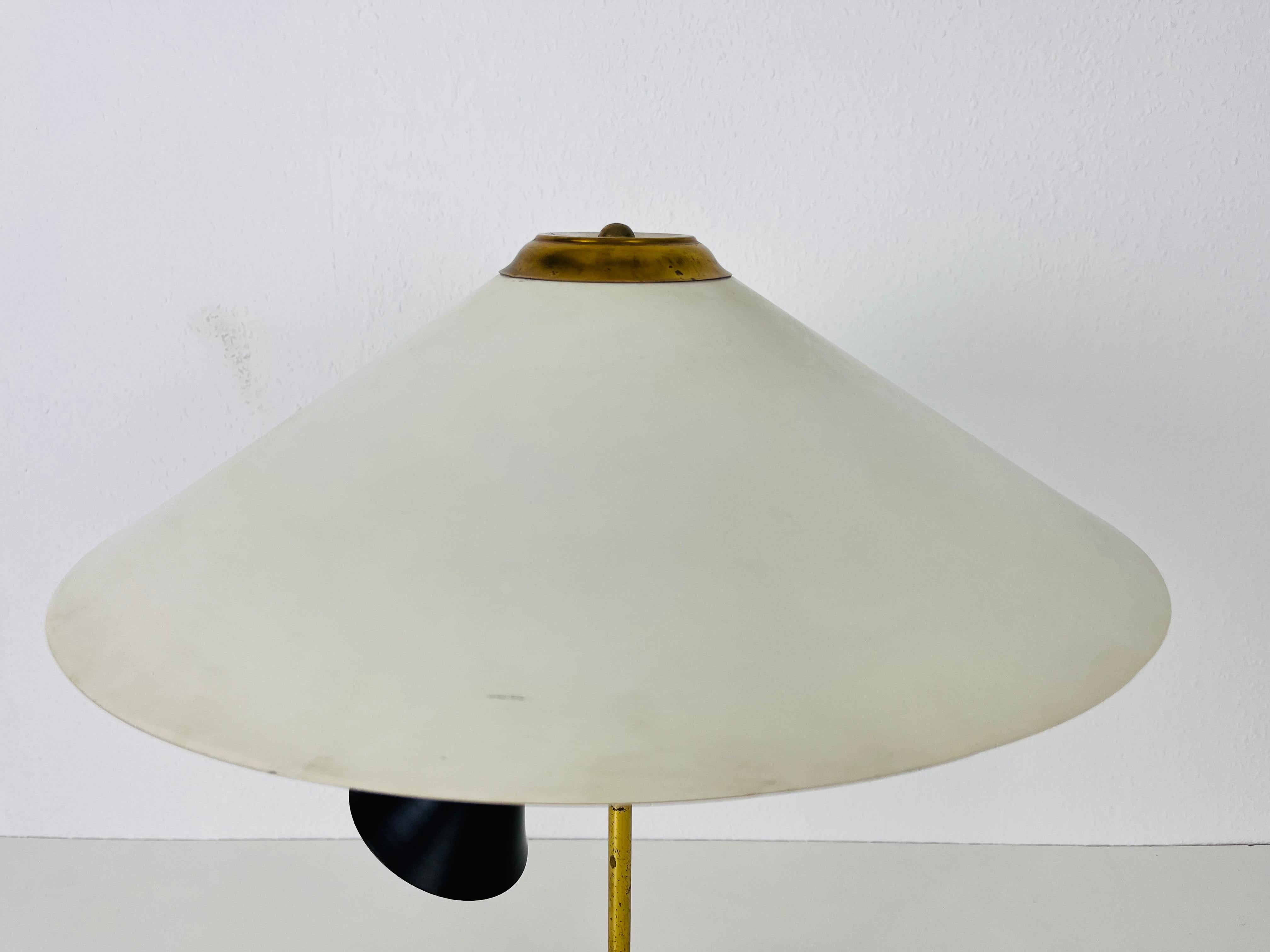 Italian Marble Base and Brass Table Lamp, 1960s, Italy For Sale 3