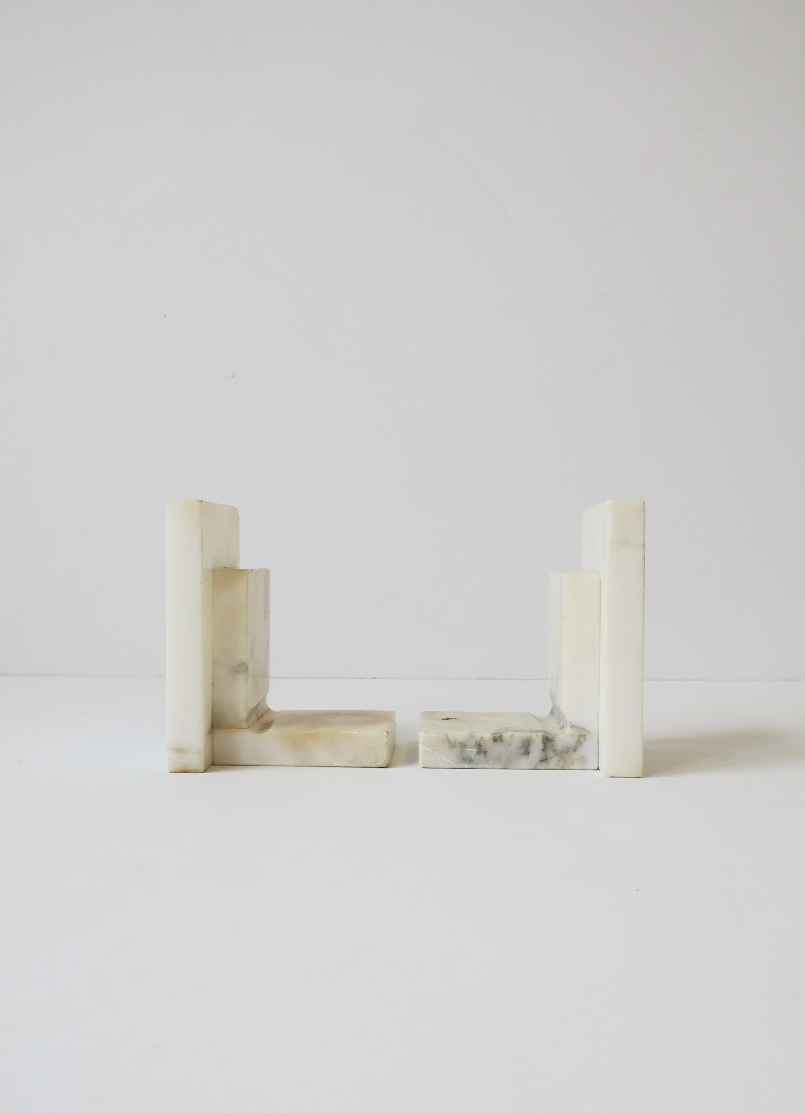 Italian Marble 'Book' Bookends, Pair 7