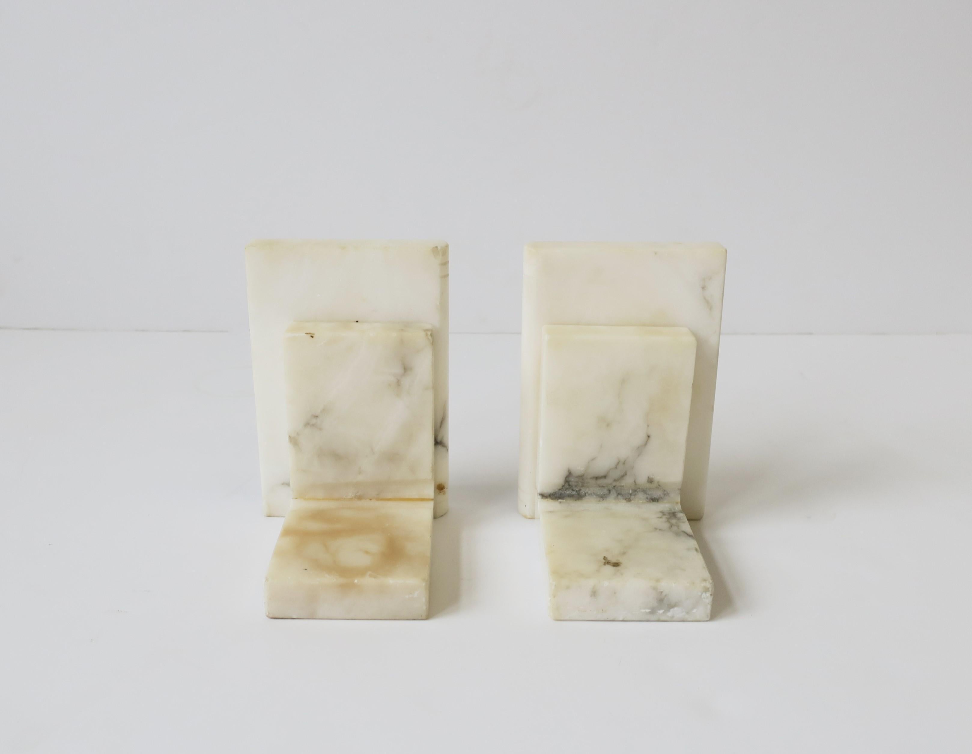 Italian Marble 'Book' Bookends, Pair 8