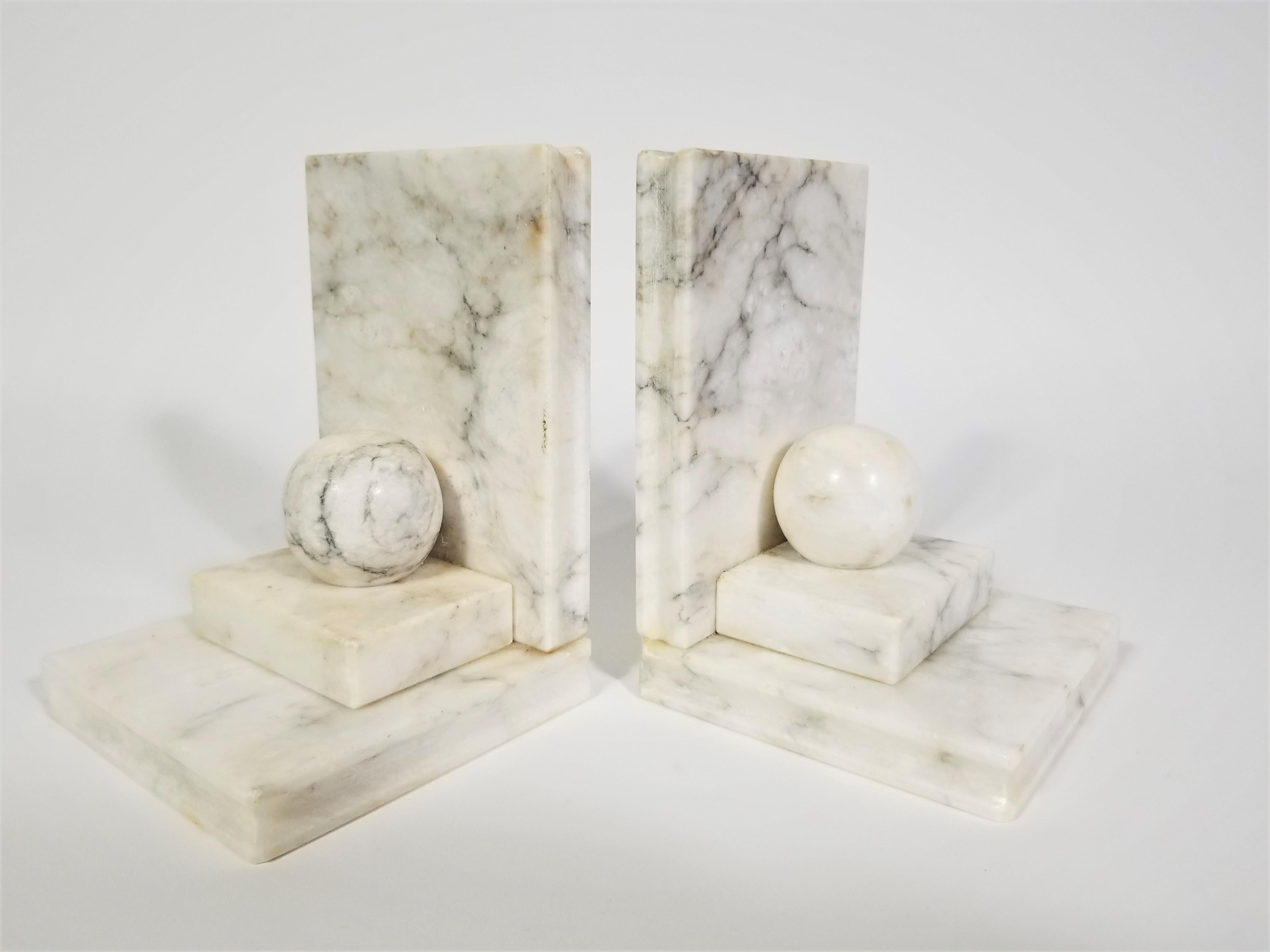 Italian Marble Bookends Mid Century 3