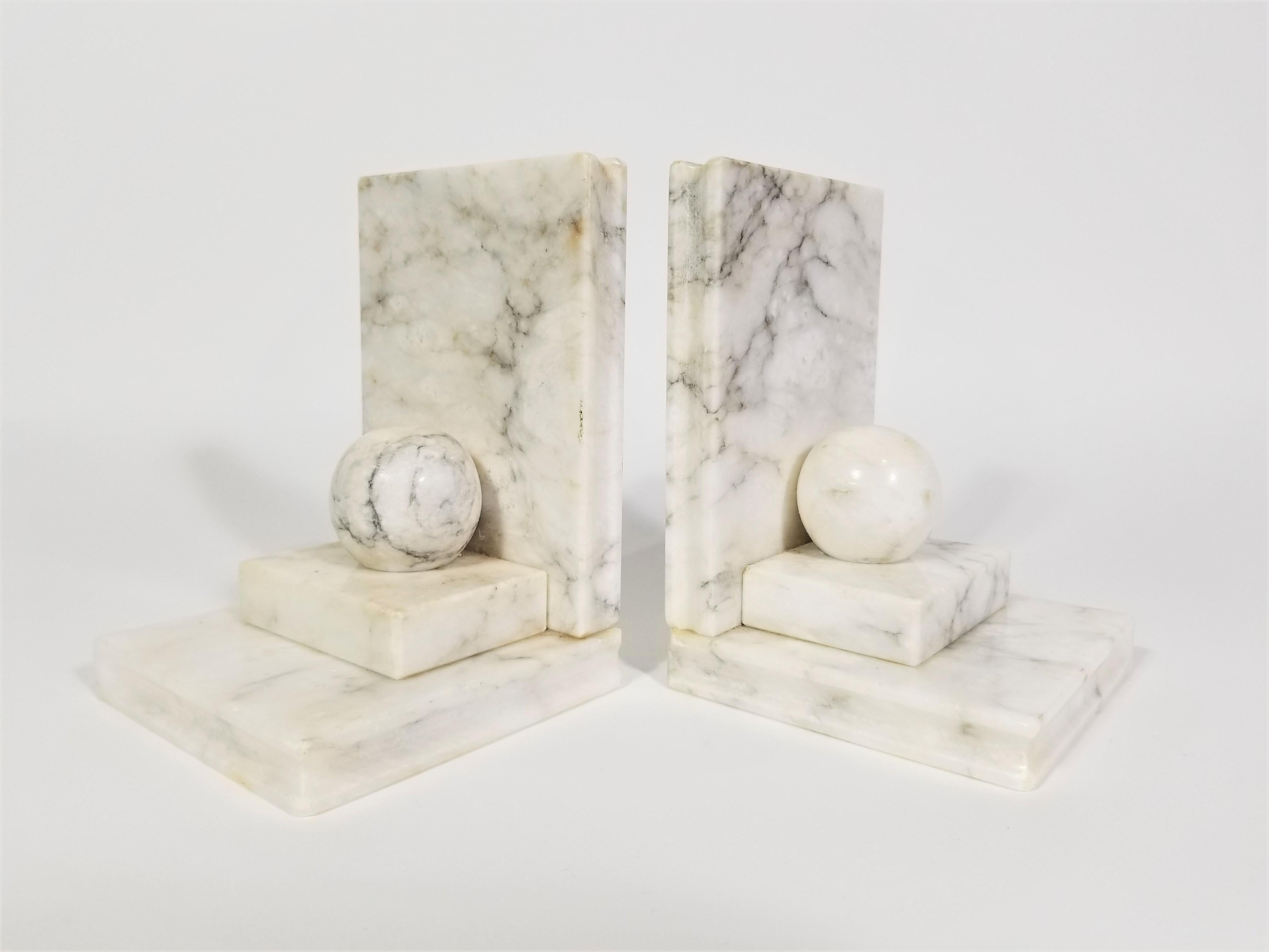 Italian Marble Bookends Mid Century 5