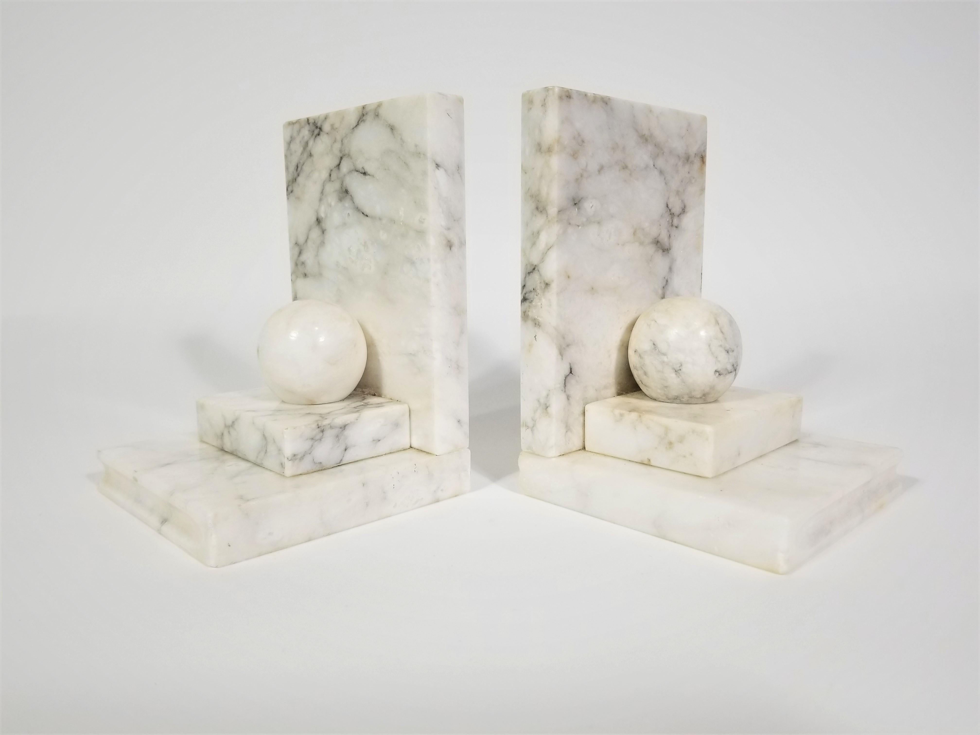 vintage marble bookends