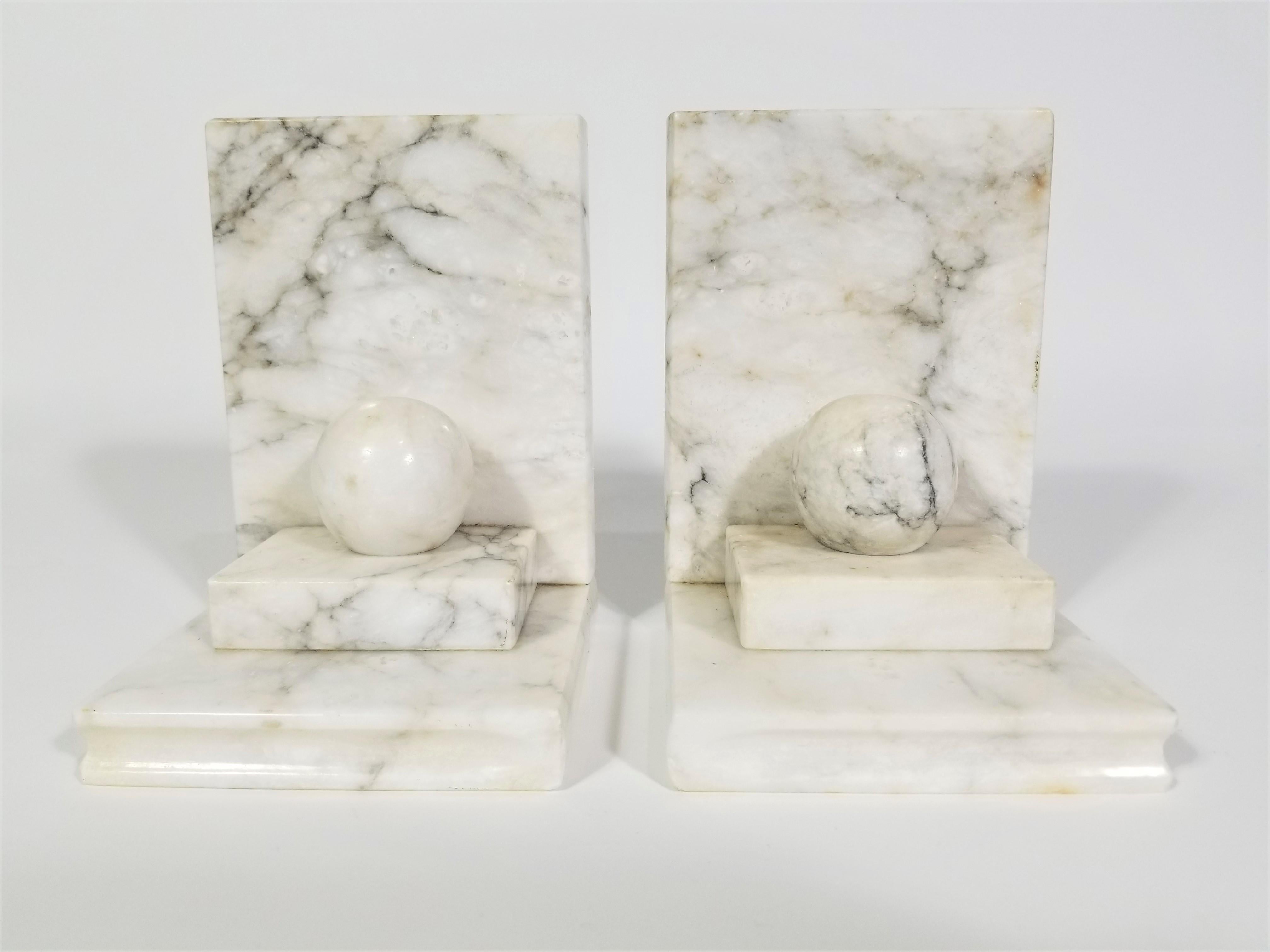 marble bookends vintage