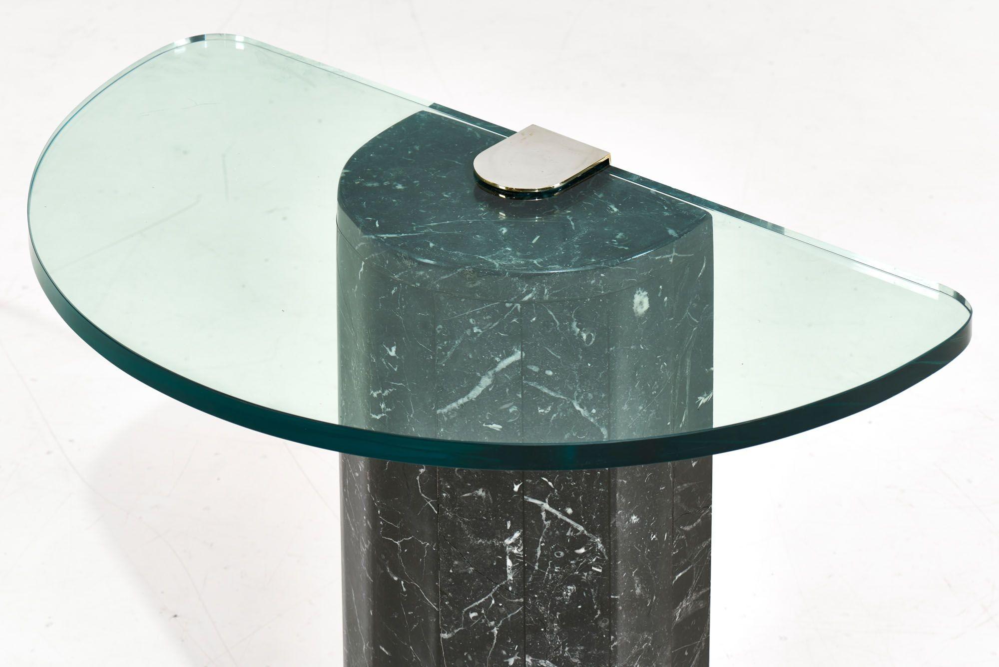 Italian Marble Brass and Glass Side Table by La Rosa, 1960 For Sale 2