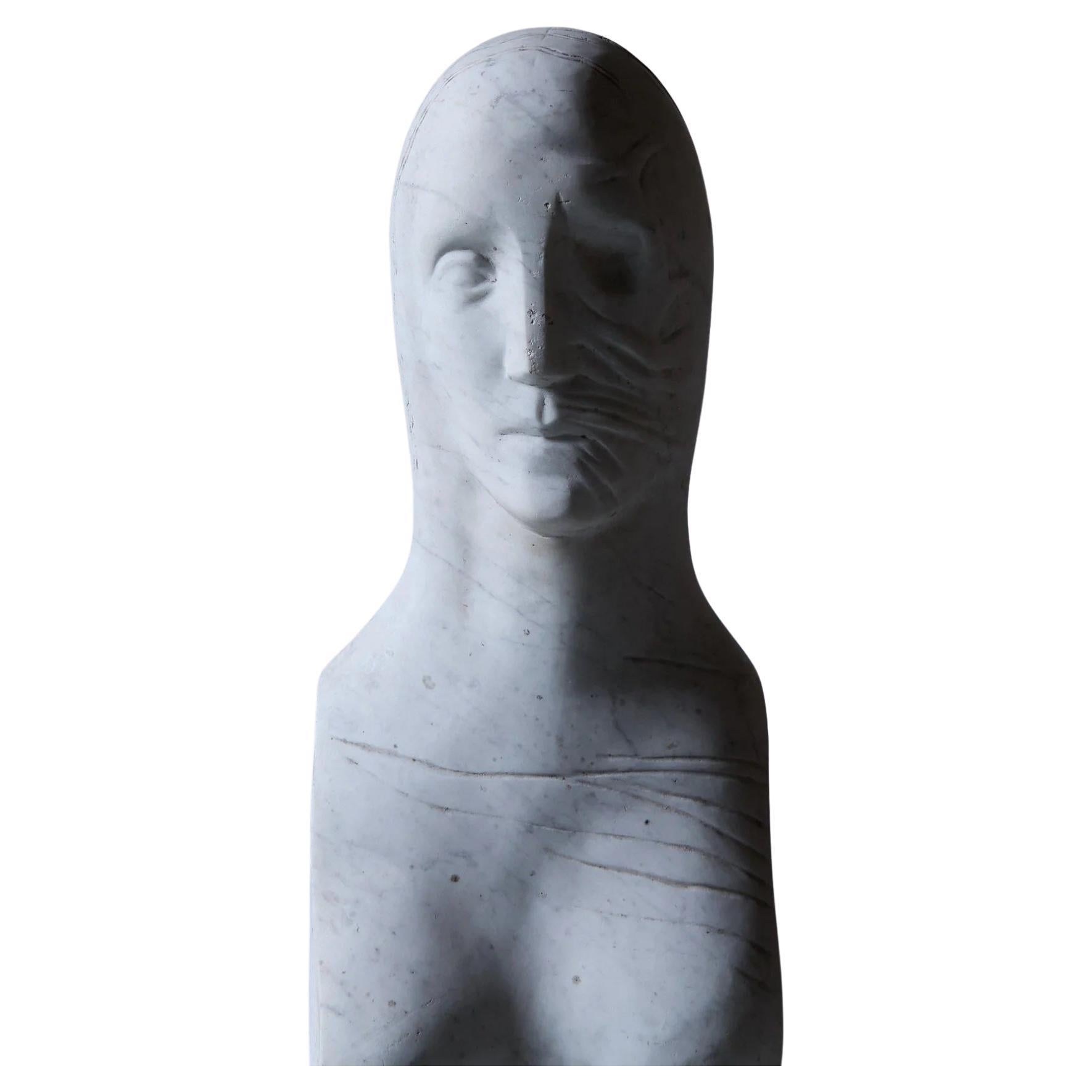 Busto italiano in marmo, anni '60