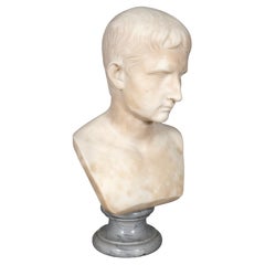 Italian Marble Bust of Caesar Augustus
