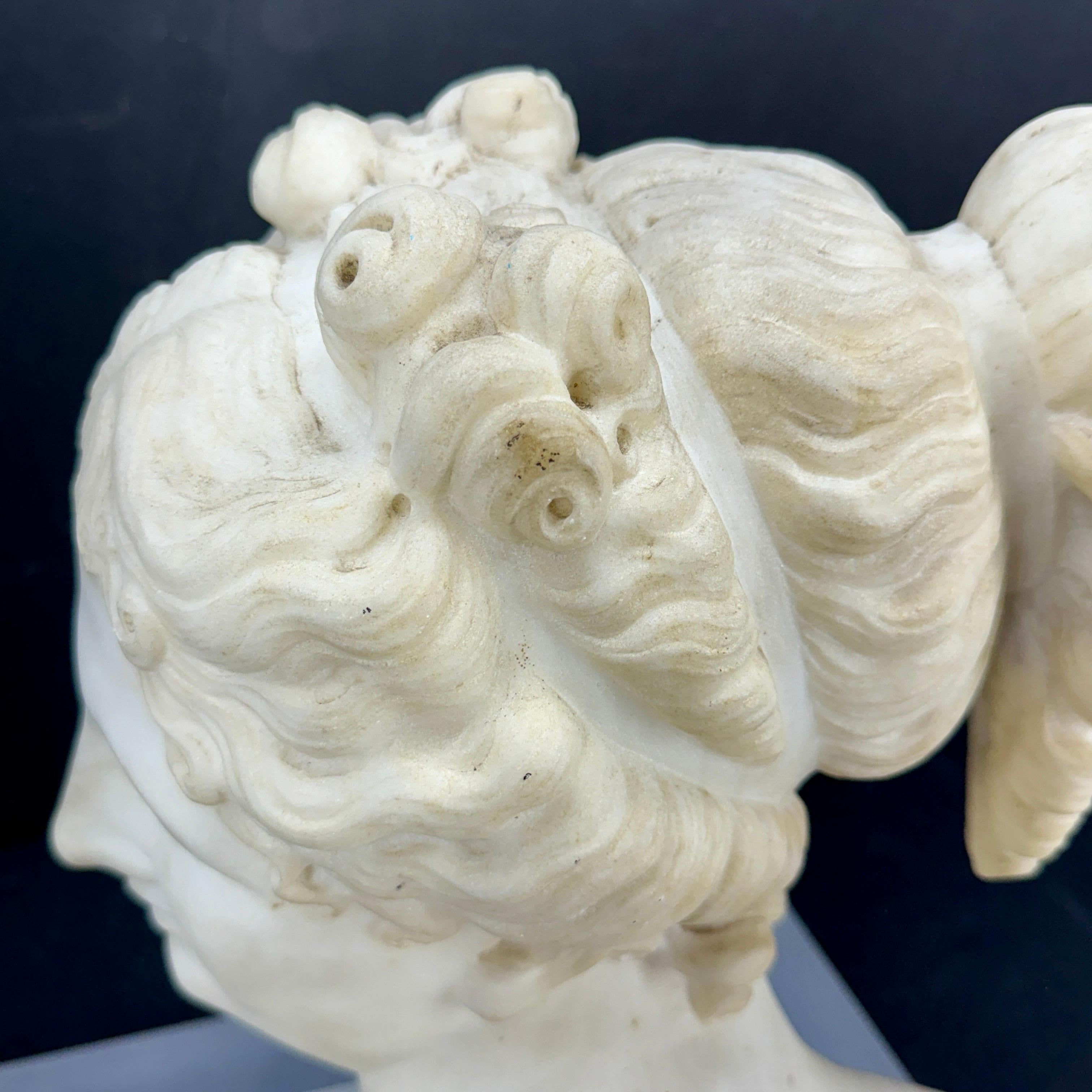 Italienische Marmorbüste der Venus Italica auf mattiertem Lucitsockel im Angebot 4