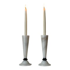 Italian Marble Candlesticks c. 1970s