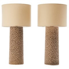 Table Lamps a pair in carved marble  Anonymous, Italy, 1970