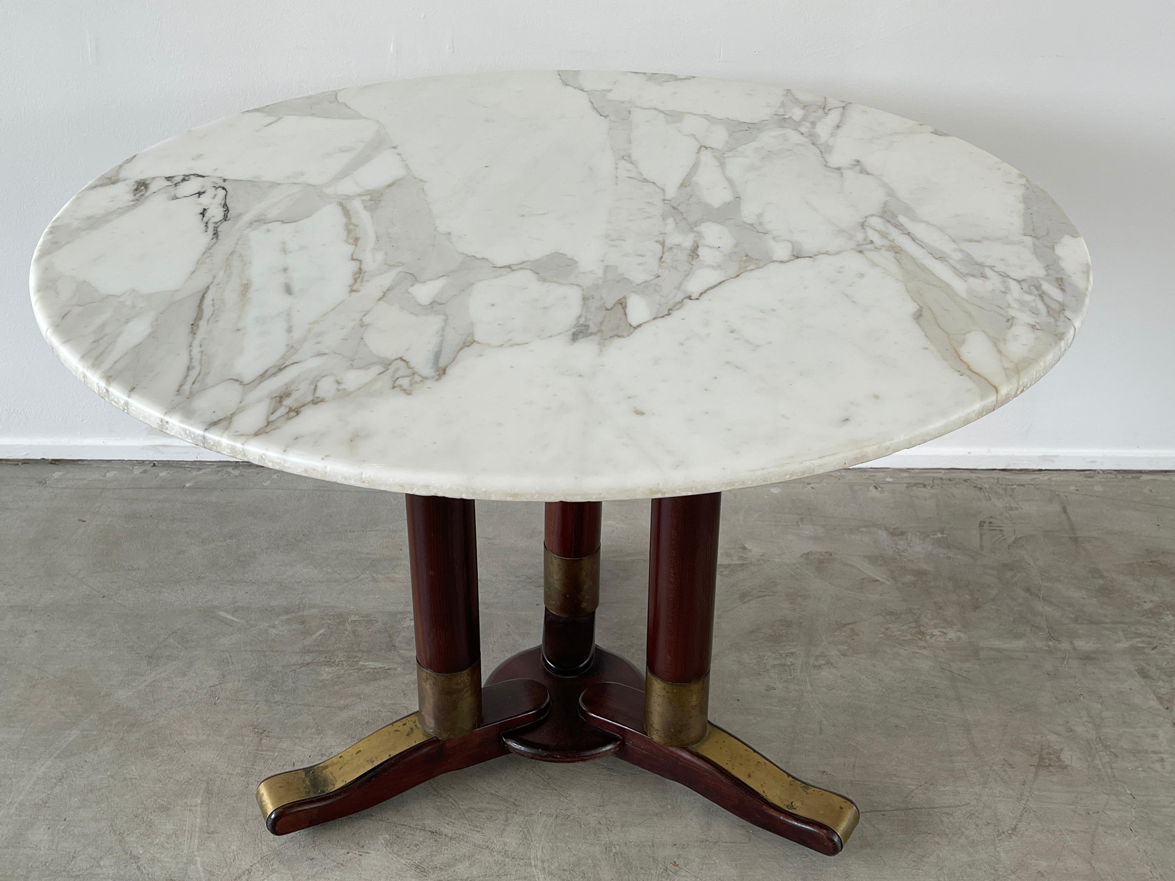 Italian Marble Center Table In Good Condition In Beverly Hills, CA