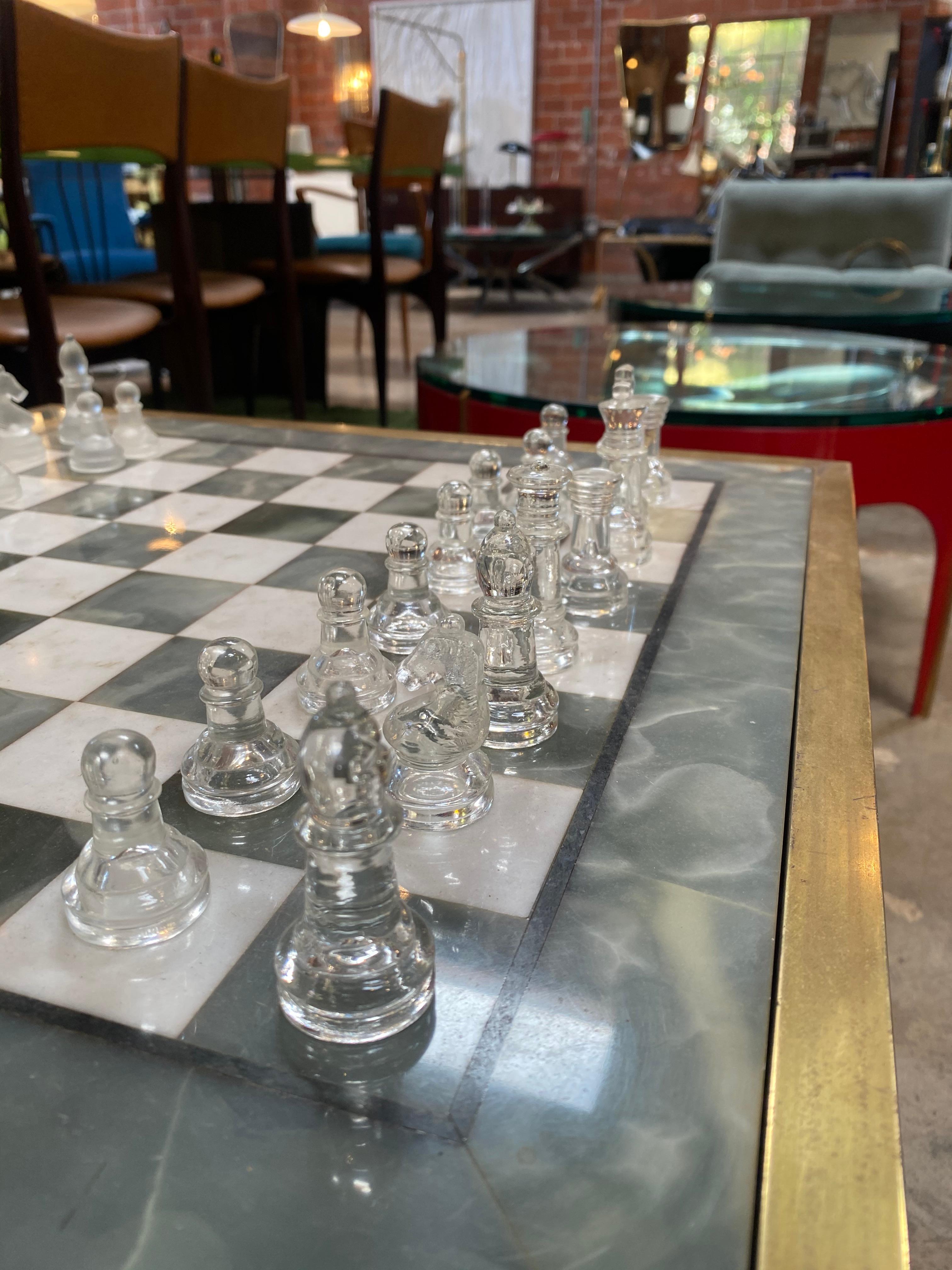Italian Marble Chess Board, Early 20th Century 3