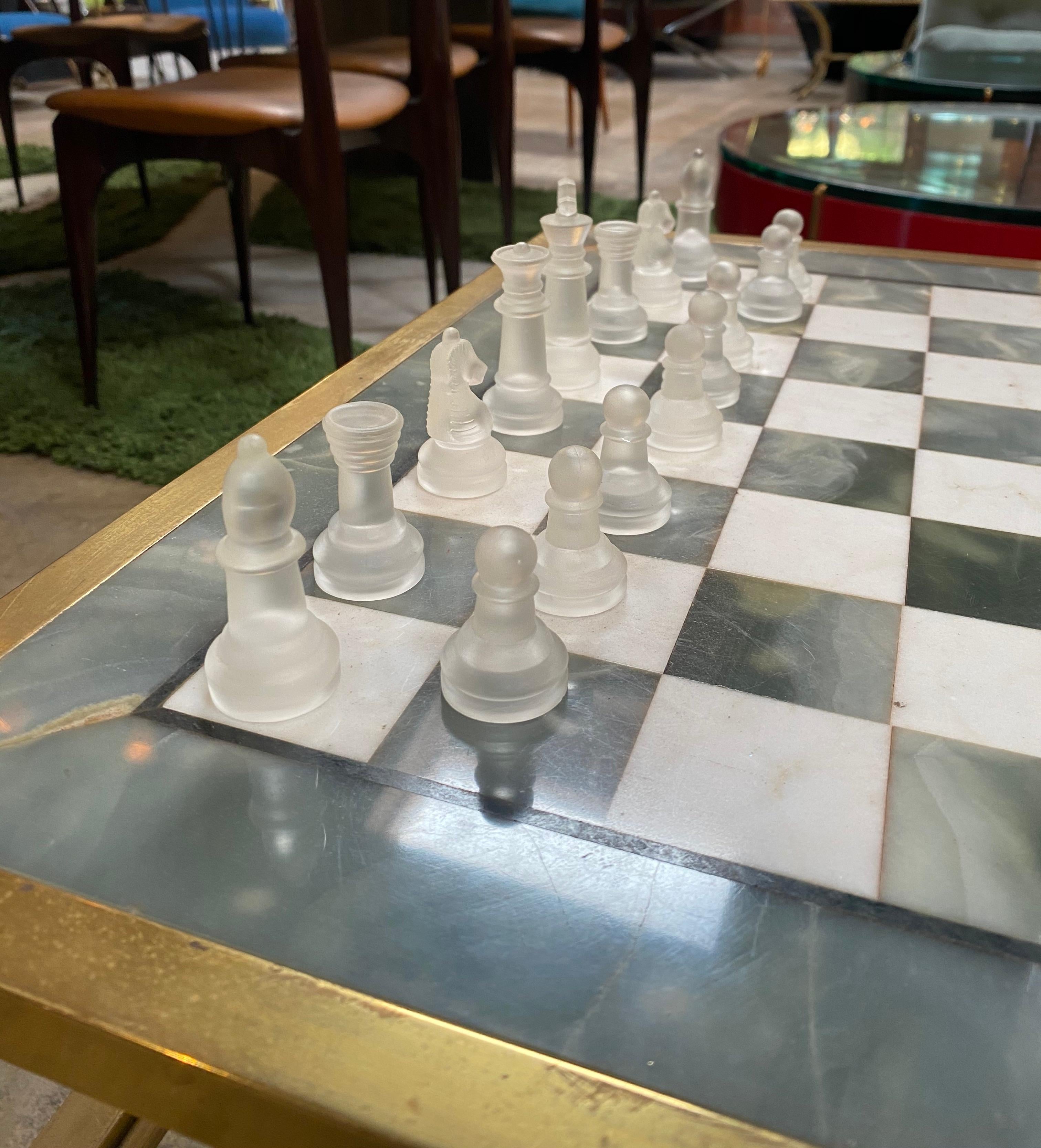 Italian Marble Chess Board, Early 20th Century 4