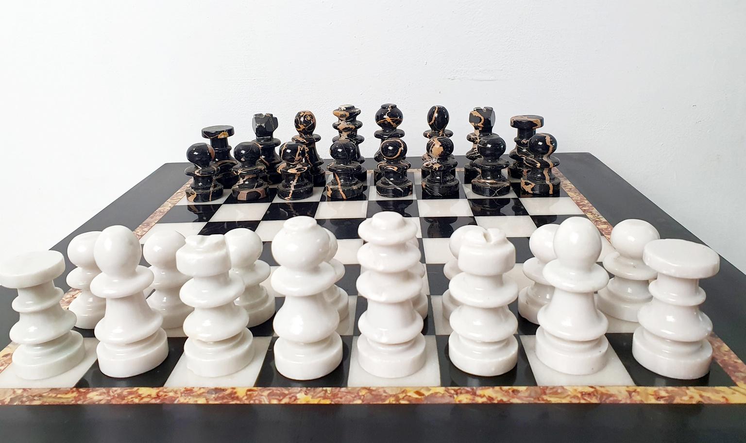 20th Century Italian Marble Chess Board For Sale