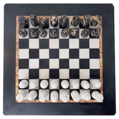 Vintage Italian Marble Chess Board