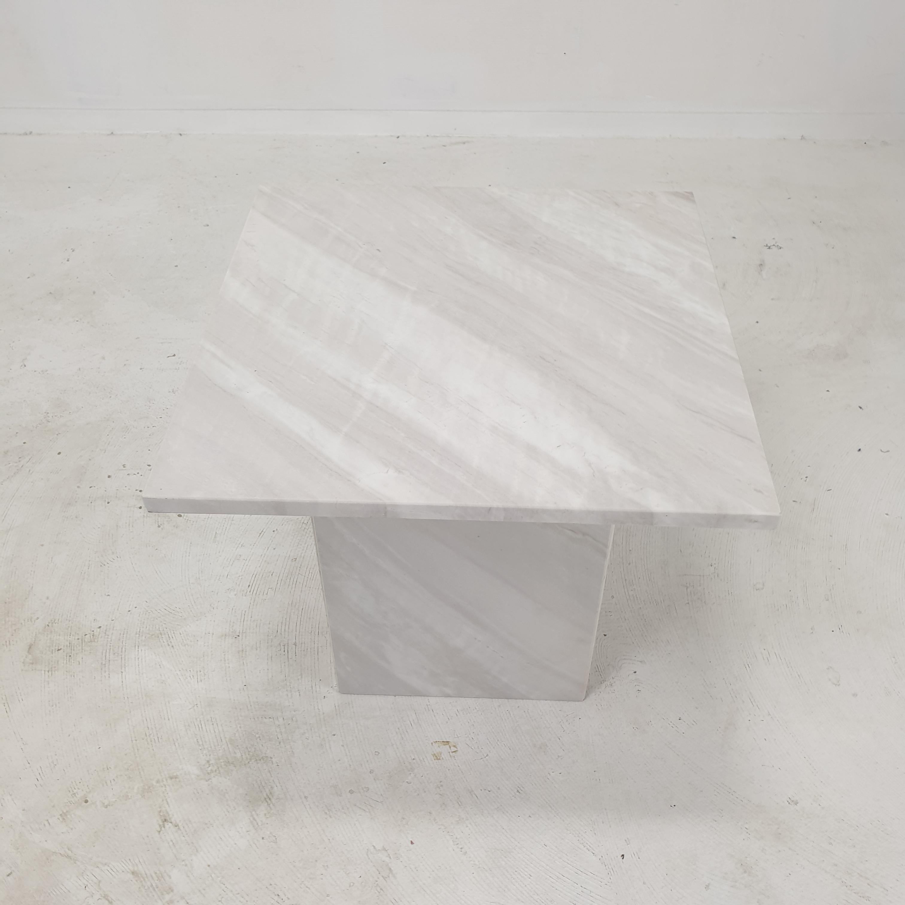 Late 20th Century Italian Marble Coffee or Side Table, 1980s For Sale
