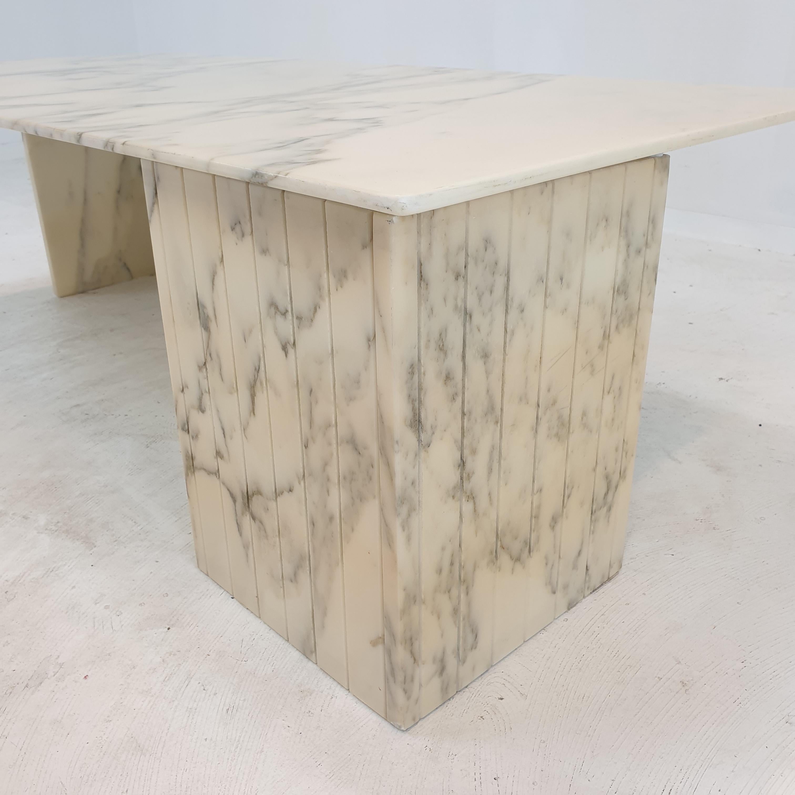 Italian Marble Coffee Table, 1970s For Sale 8
