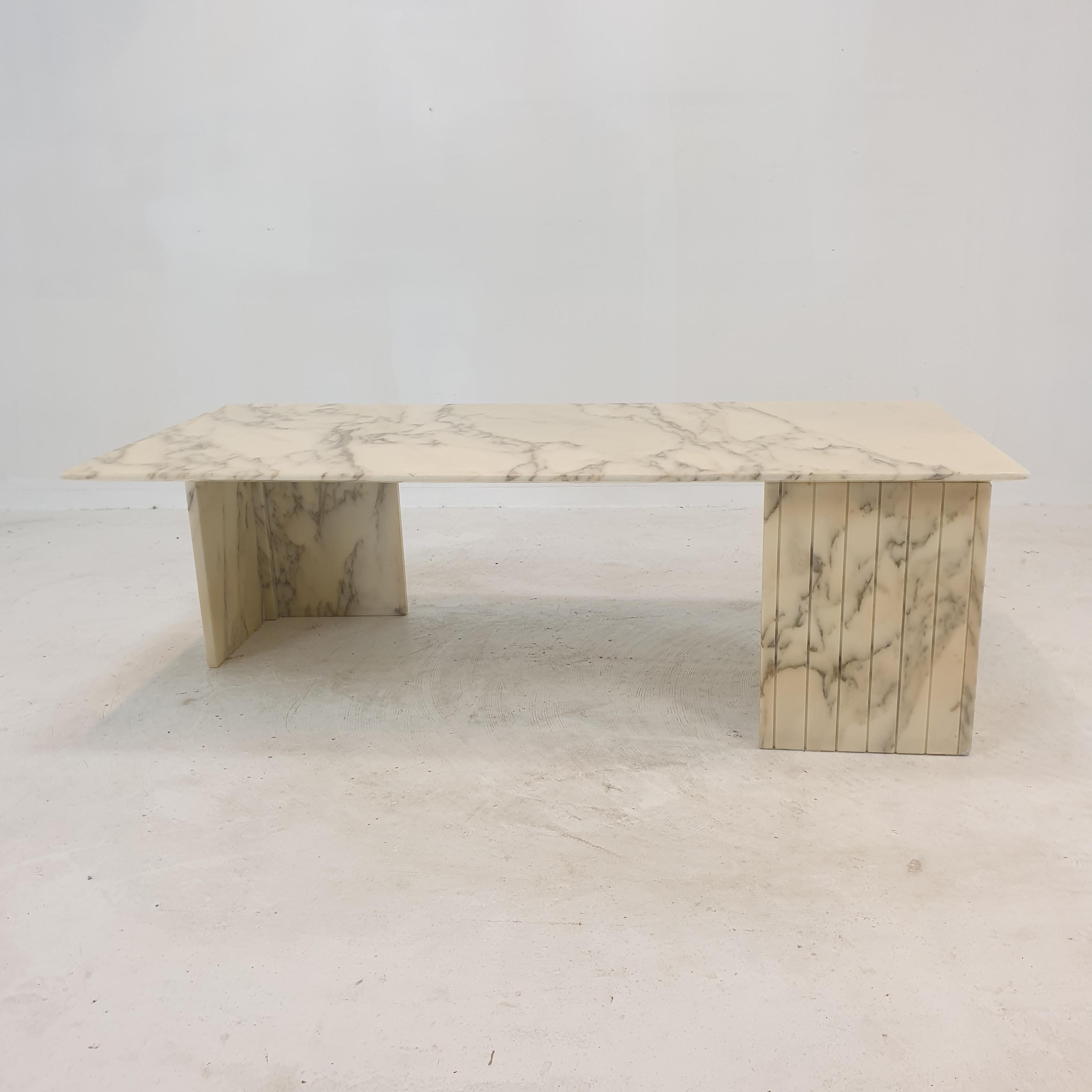 Mid-Century Modern Italian Marble Coffee Table, 1970s For Sale