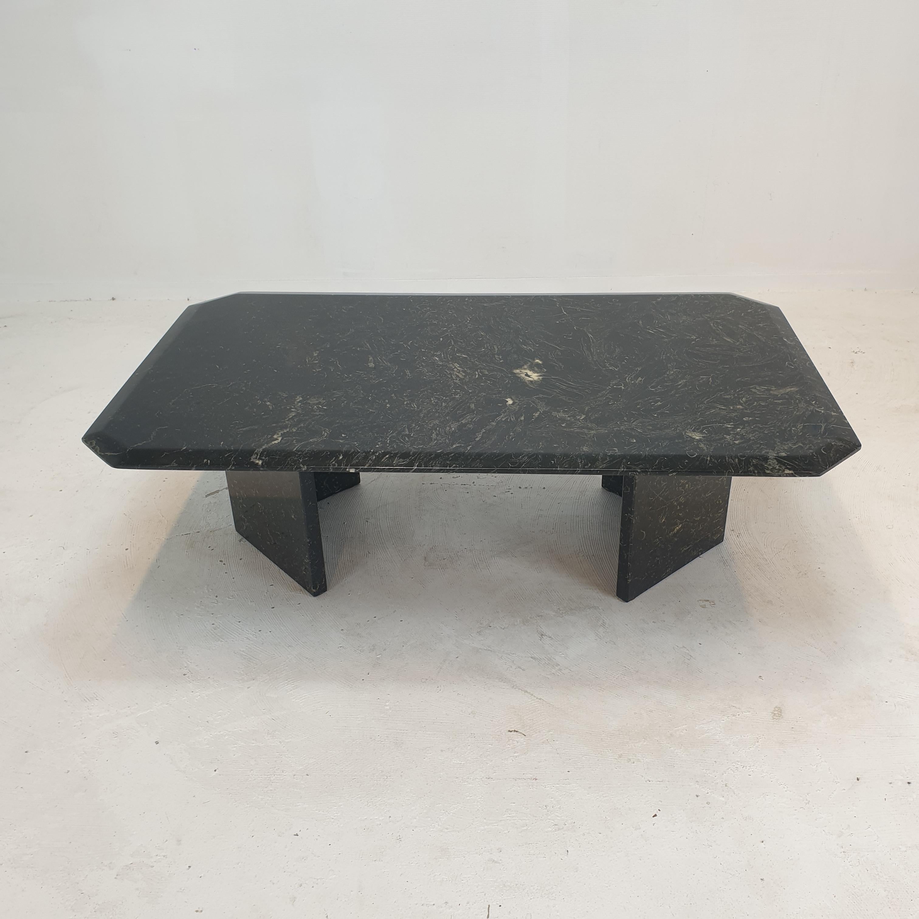 Hand-Crafted Italian Marble Coffee Table, 1970's For Sale