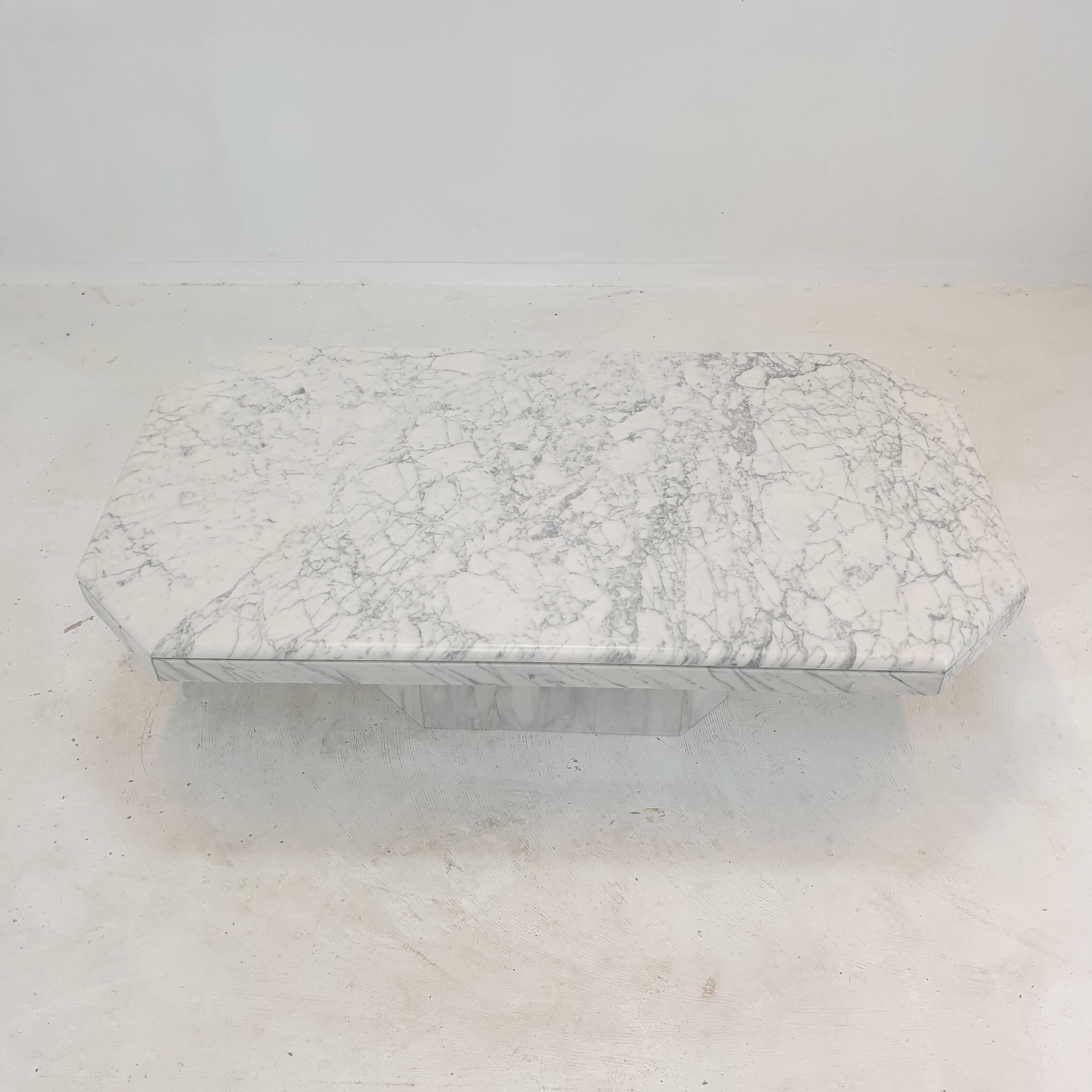 Hand-Crafted Italian Marble Coffee Table, 1970's For Sale