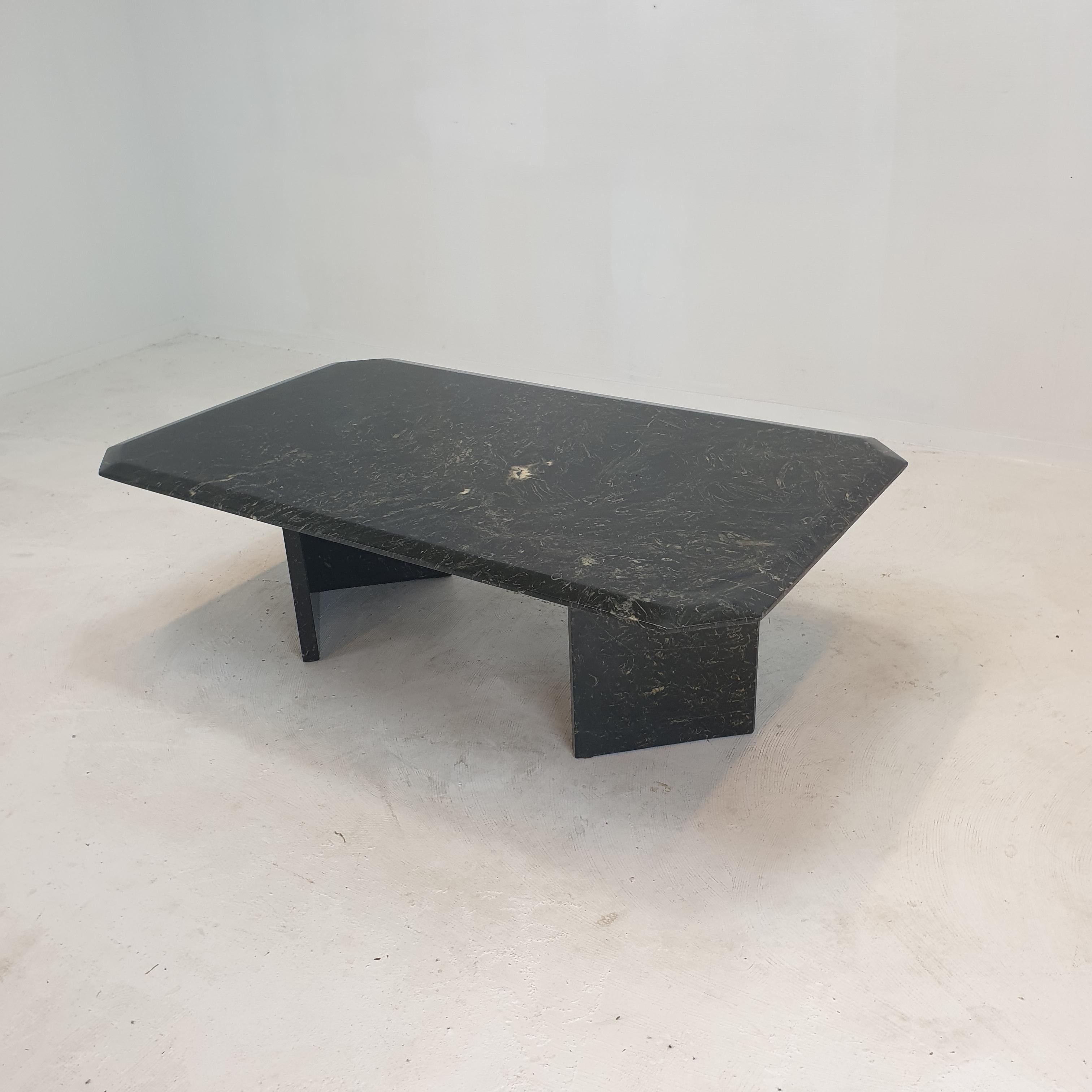 Late 20th Century Italian Marble Coffee Table, 1970's For Sale