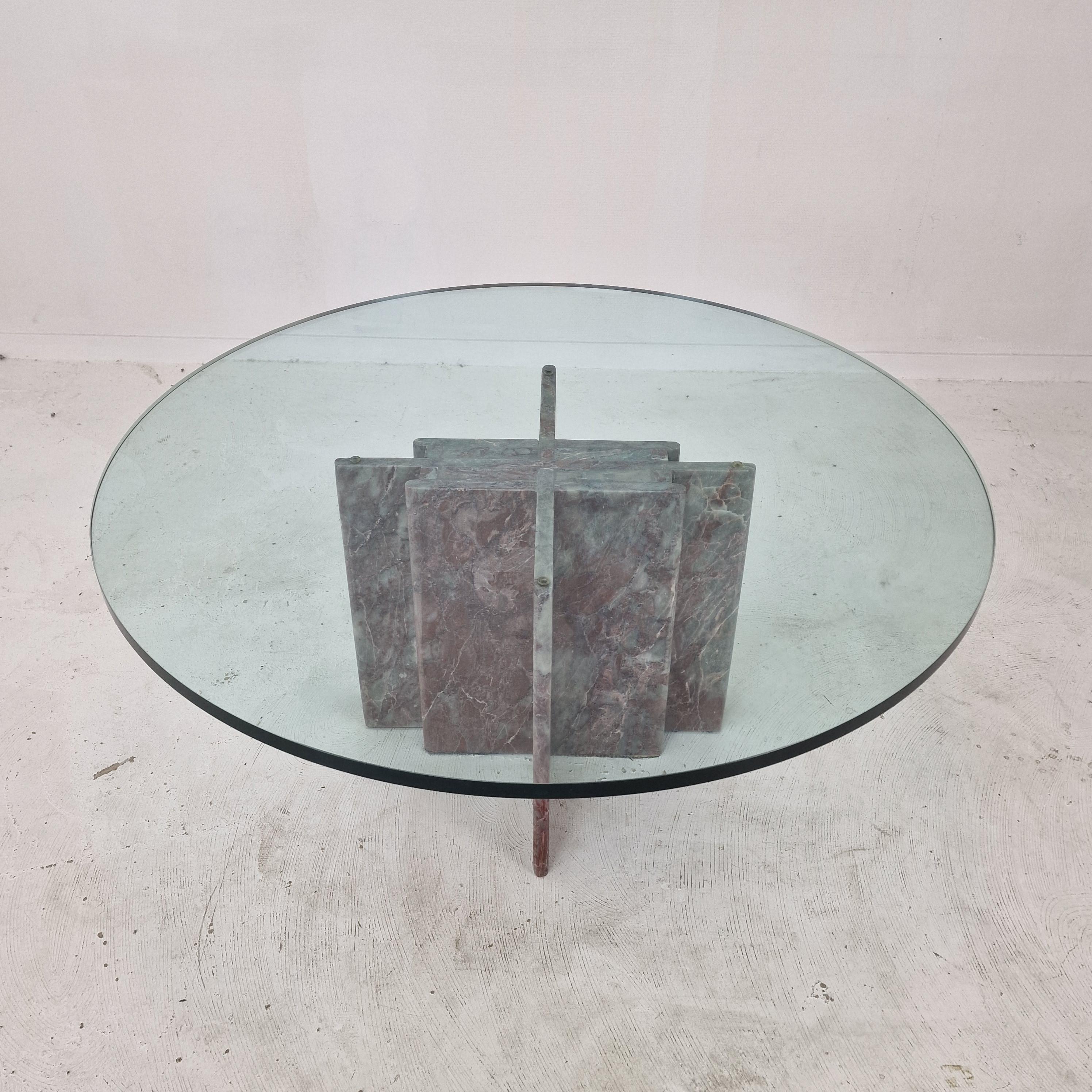Italian Marble Coffee Table, 1980's For Sale 5