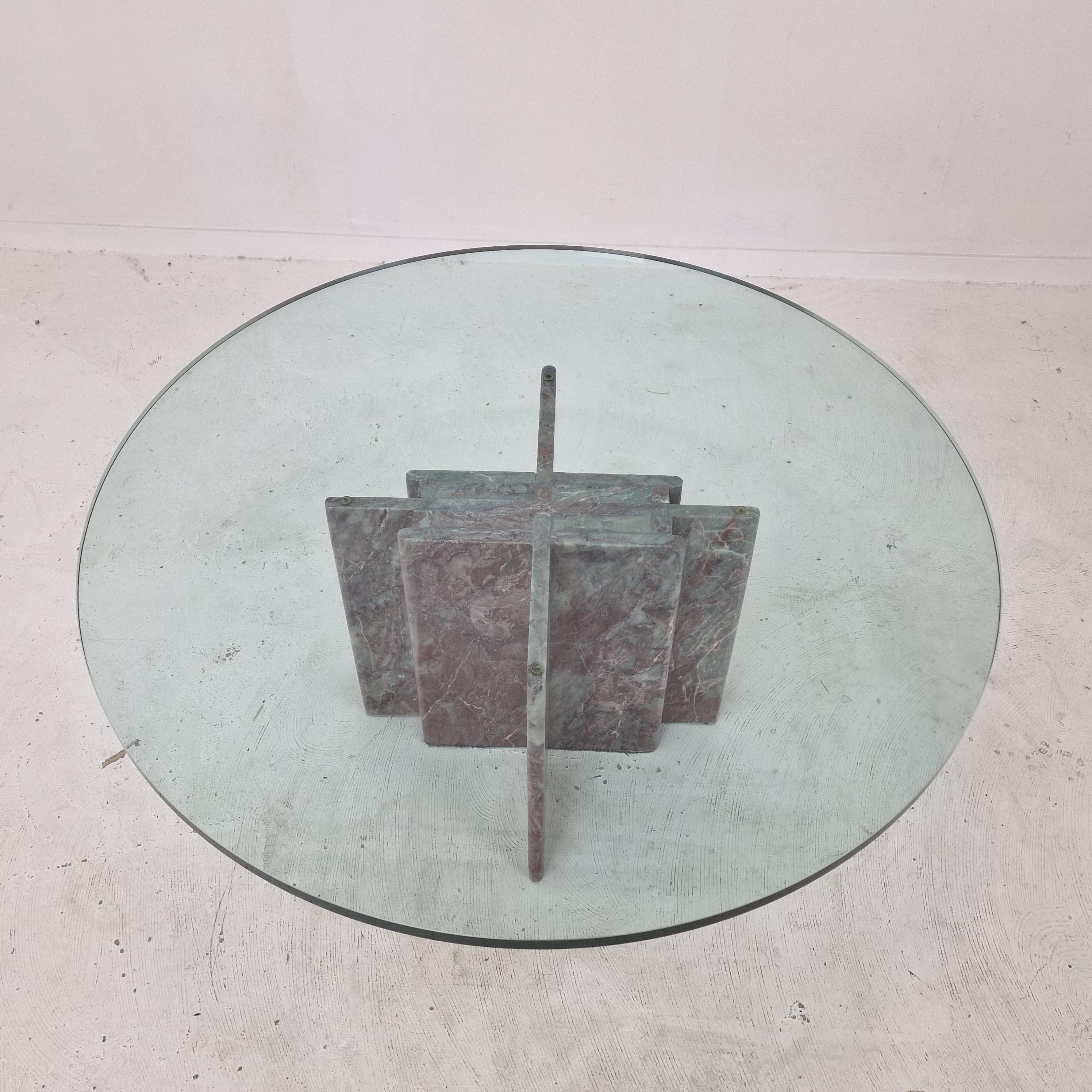 Italian Marble Coffee Table, 1980's For Sale 6