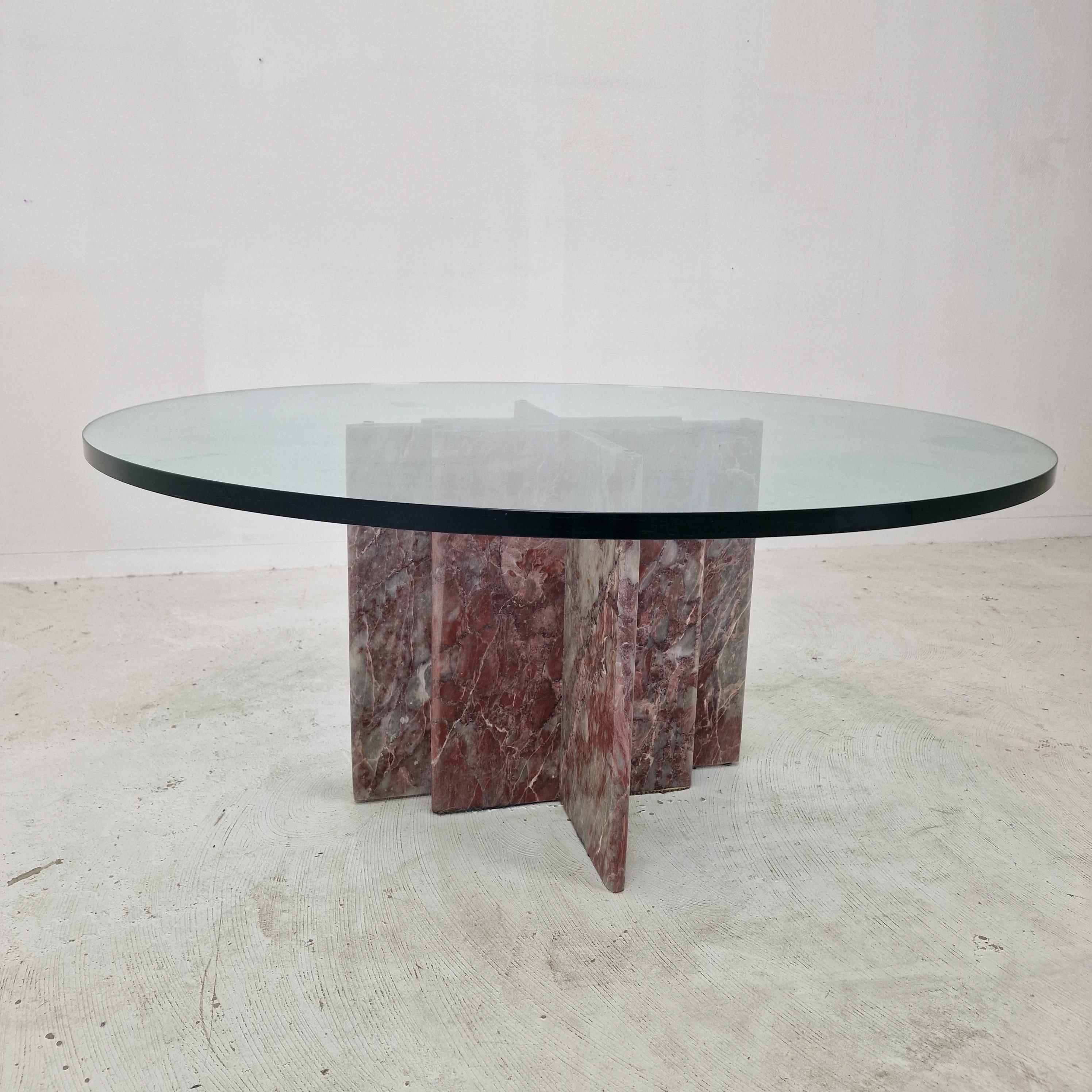 Italian Marble Coffee Table, 1980's For Sale 8