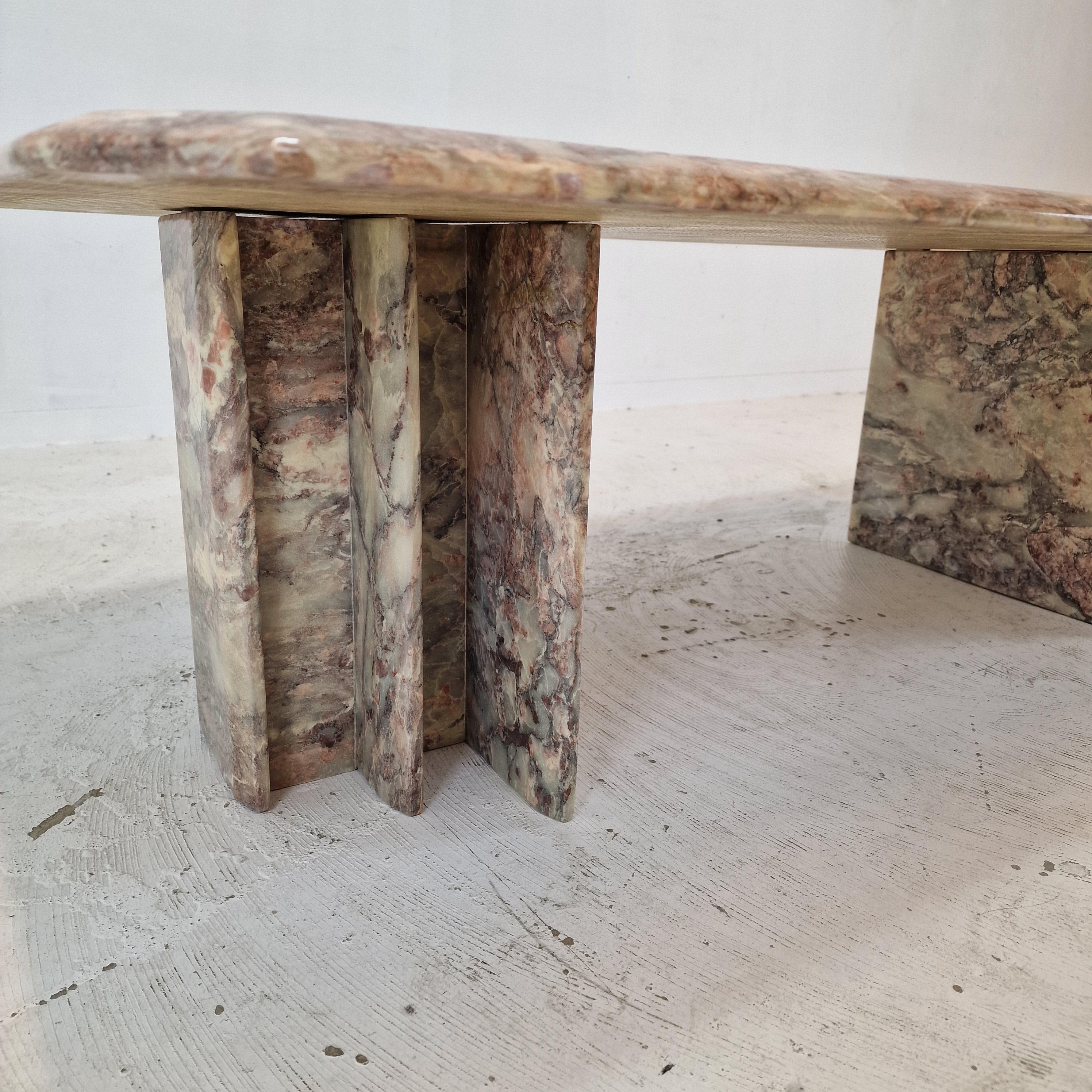 Italian Marble Coffee Table, 1980s For Sale 8