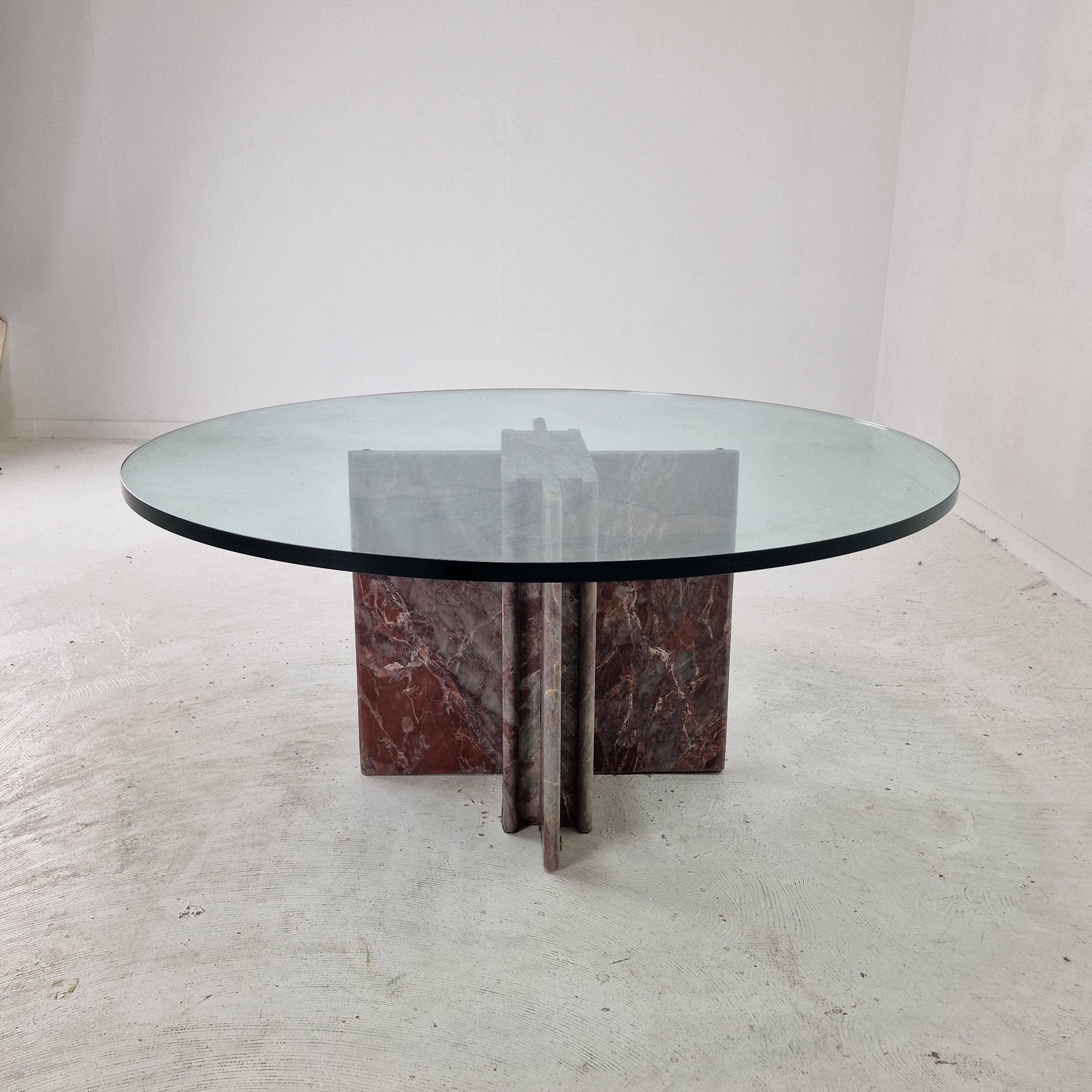 Italian Marble Coffee Table, 1980's For Sale 1