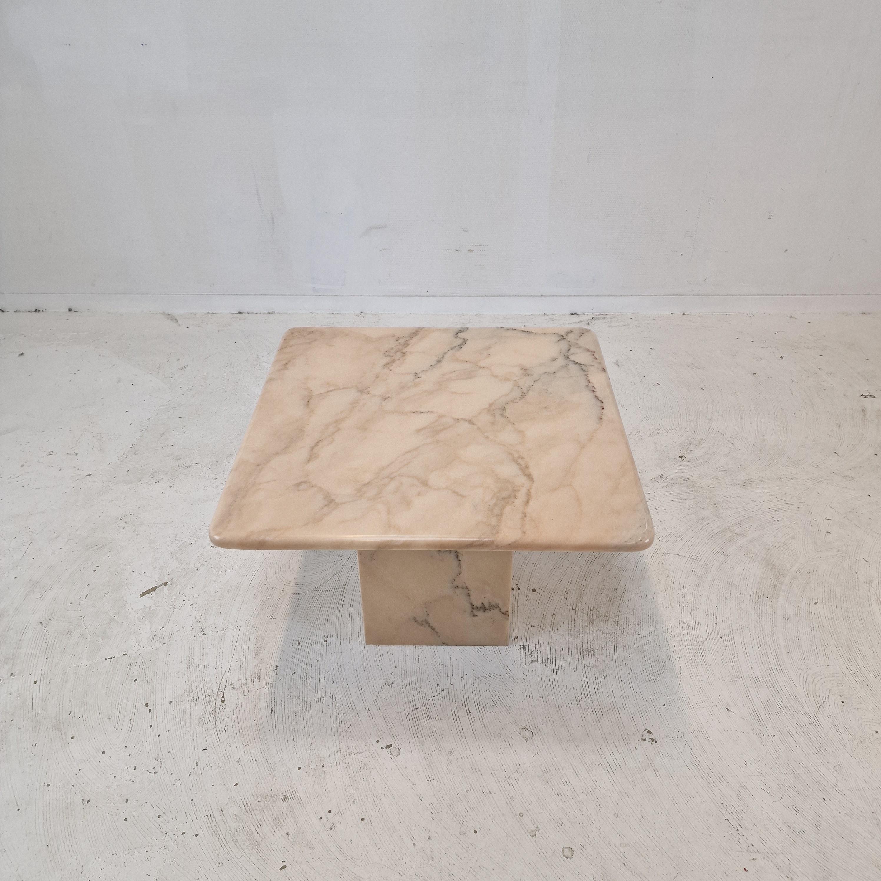 Late 20th Century Italian Marble Coffee Table, 1980s For Sale