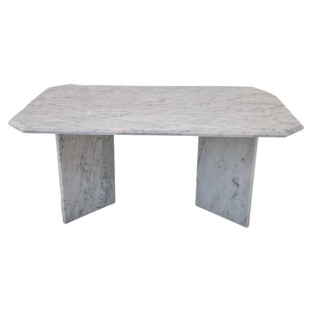 Object Contrast Example Vintage 1970s Italian Carrara and Bardiglio Marble Inlaid Coffee Table ...
