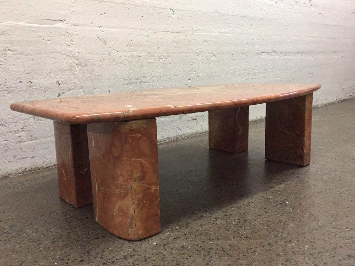 Italian Marble Coffee Table by Angelo Mangiarotti In Good Condition For Sale In New York, NY