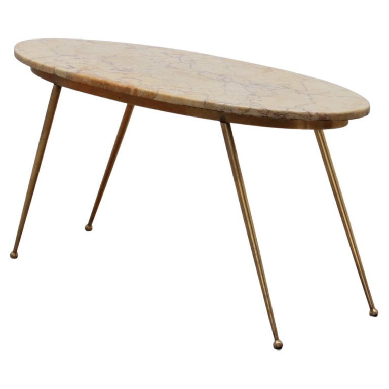 Italian Marble Coffee Table with Beautiful Mixed Top, 1960 For Sale at