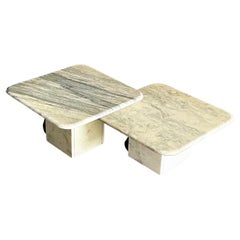 Italian Marble Coffee Tables, 1960s, Set of 2