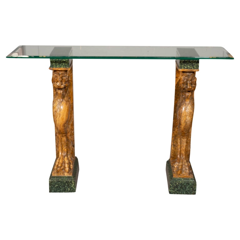 Italian Marble Console Table For Sale at 1stDibs