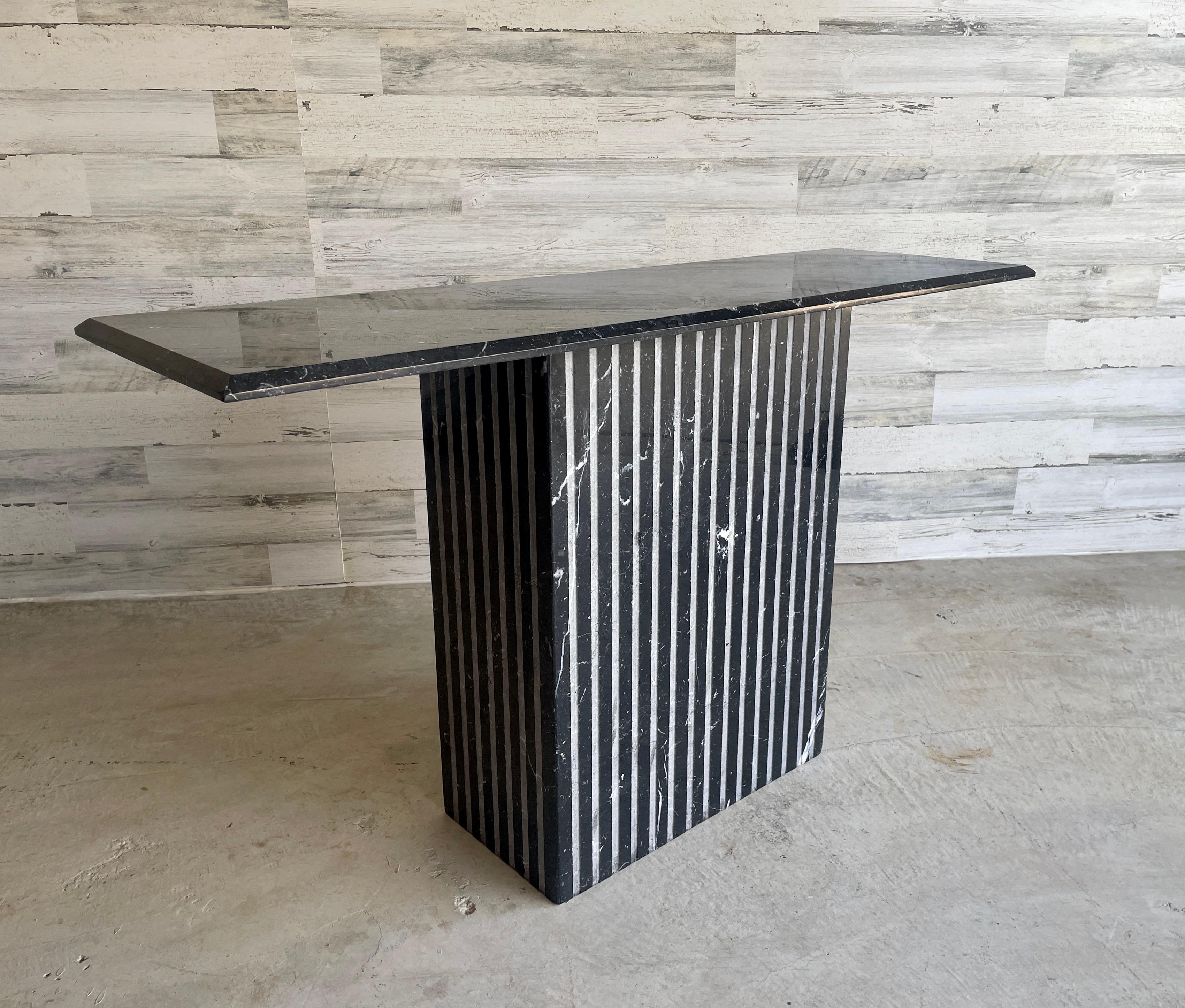 Modern Italian Marble Console Table For Sale