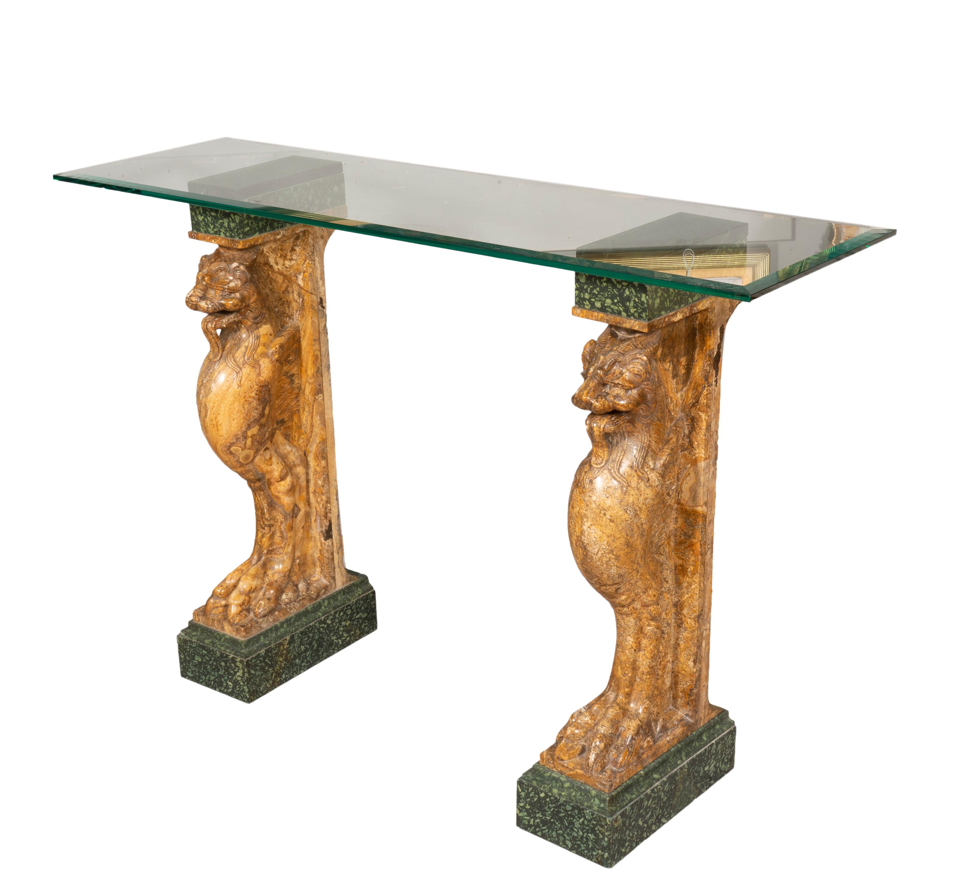 Italian Marble Console Table For Sale 1