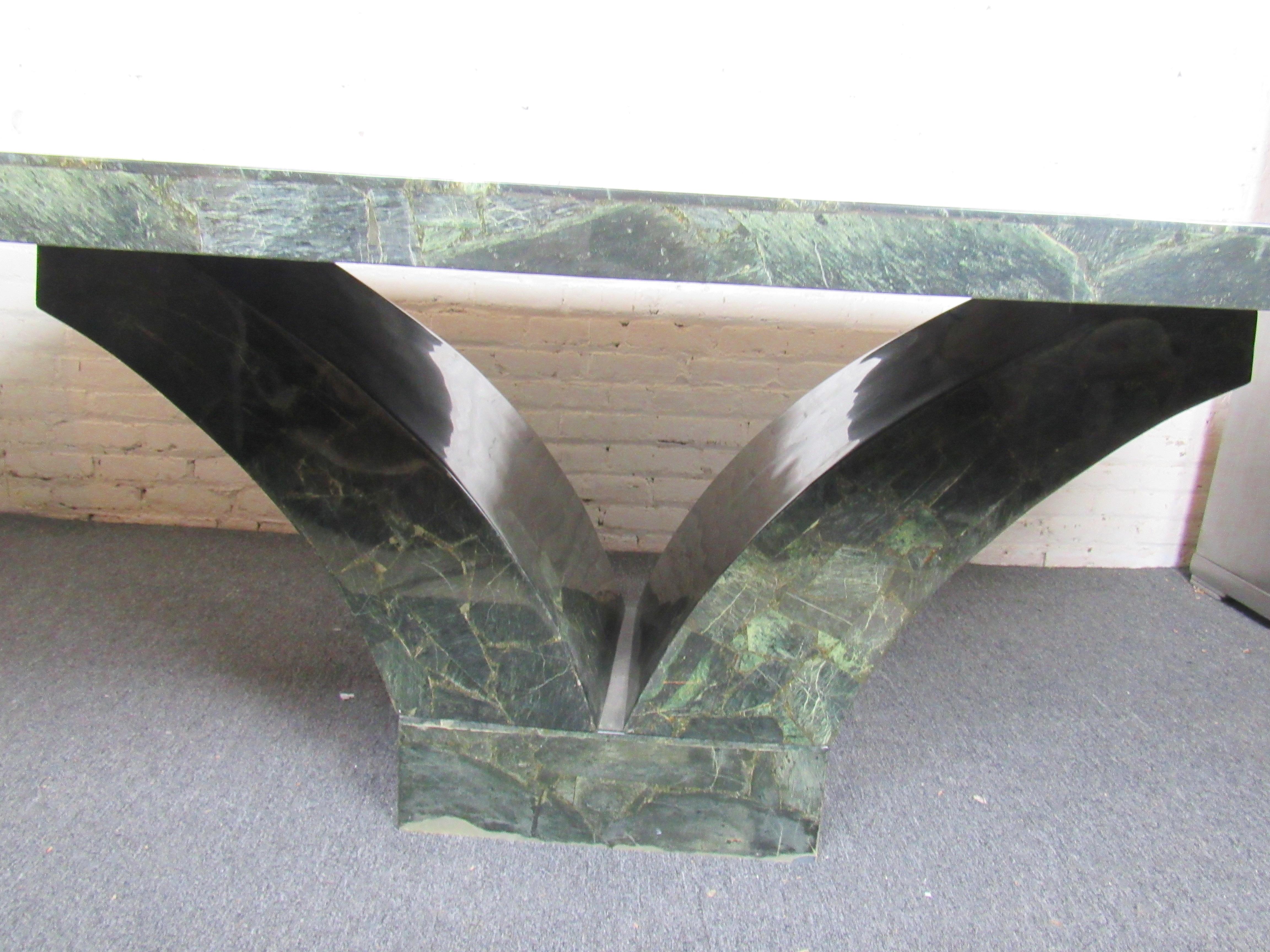Mid-Century Marble Racetrack Dining Table by Muller's Onix of Mexico For Sale 2