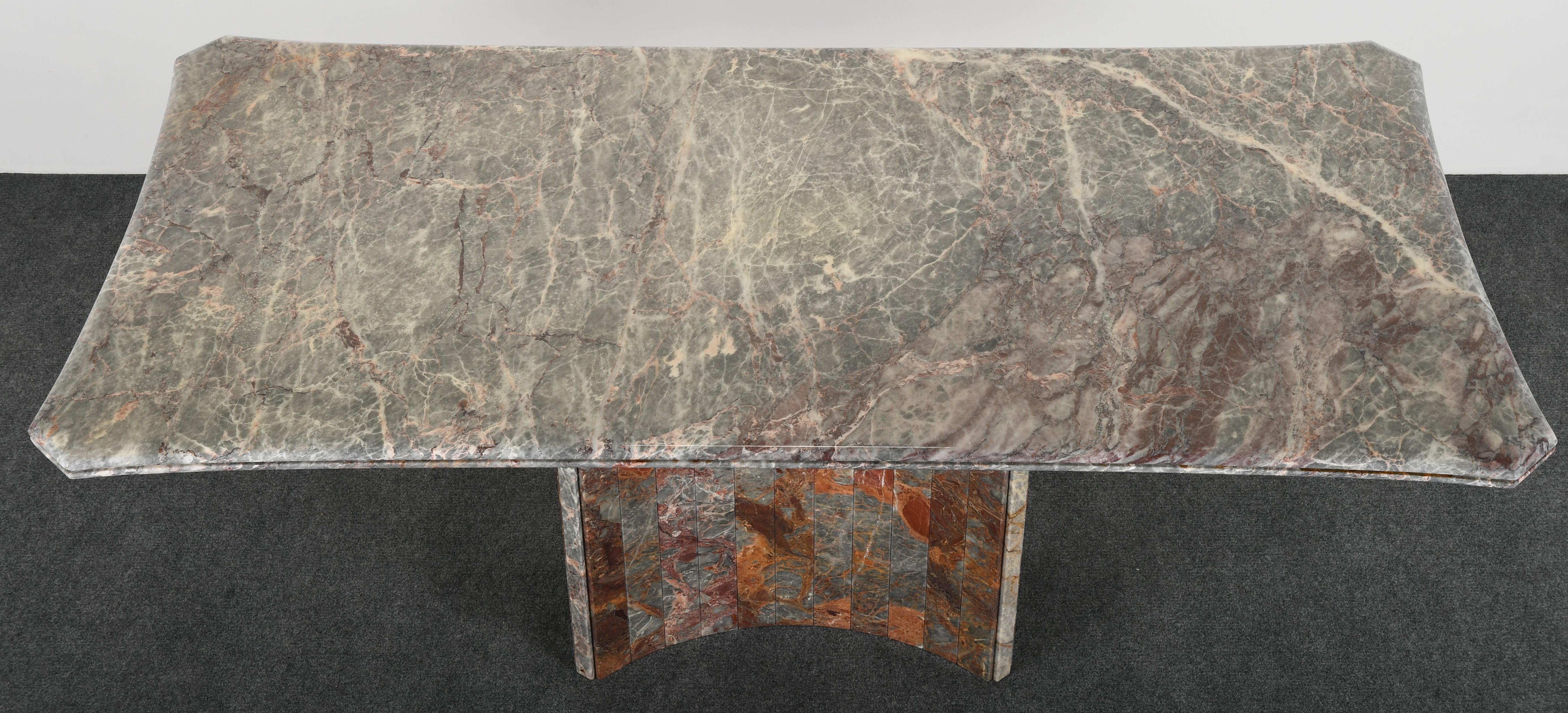 Italian Marble Dining Table by Maurice Villency, 1980 4