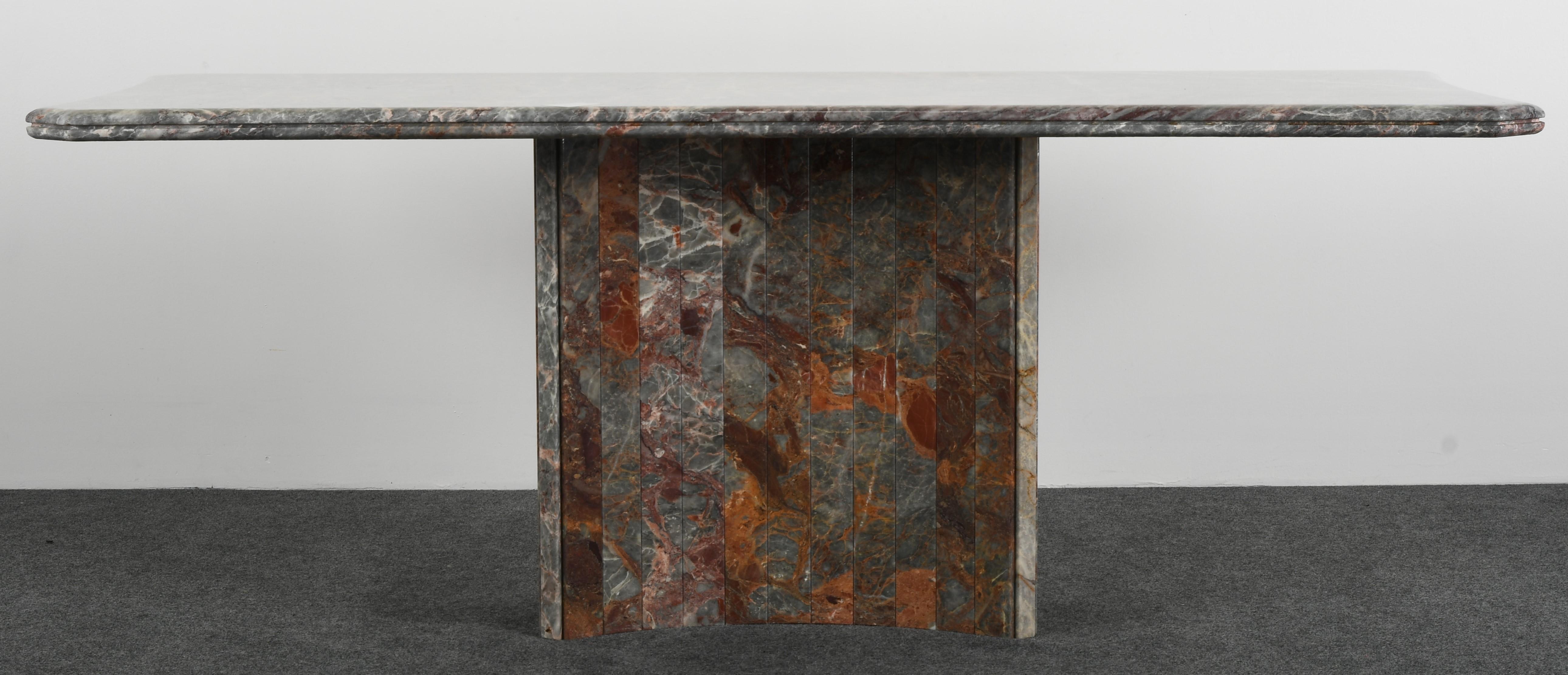 Minimalist Italian Marble Dining Table by Maurice Villency, 1980