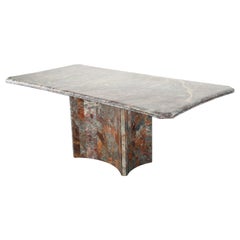 Table à manger italienne en marbre de Maurice Villency:: 1980