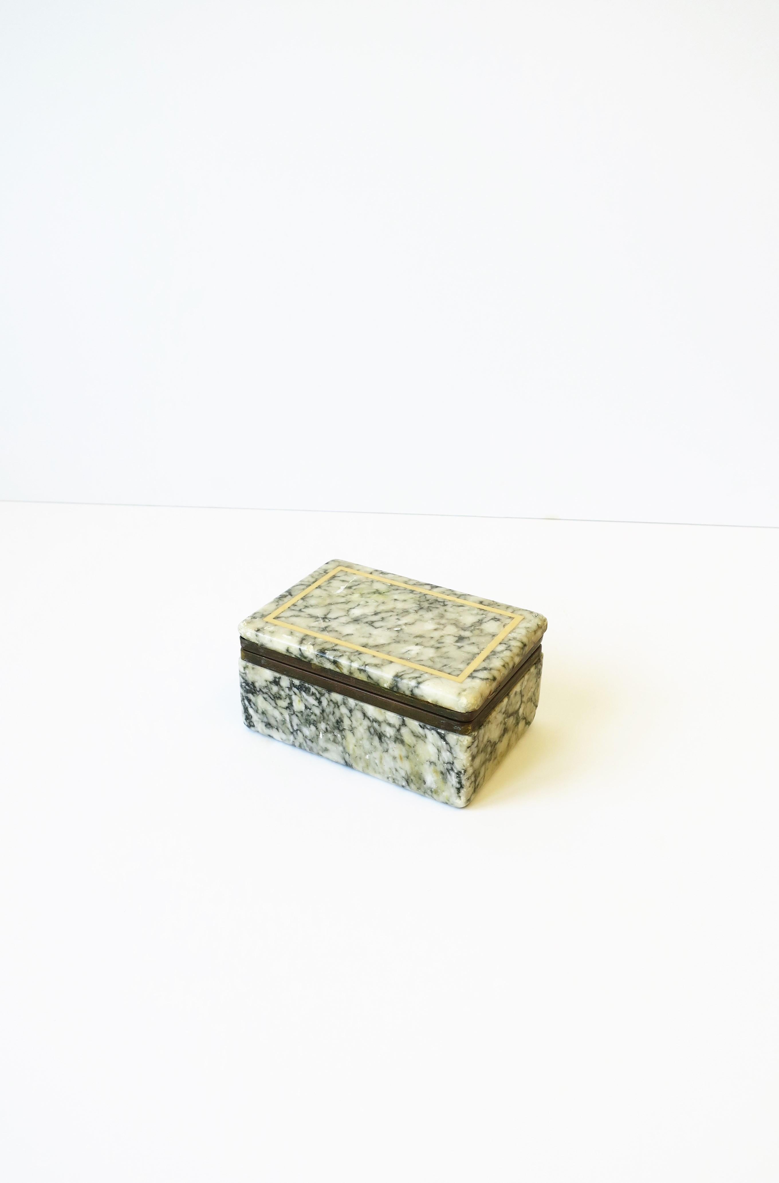 Modern Italian Marble Jewelry Box