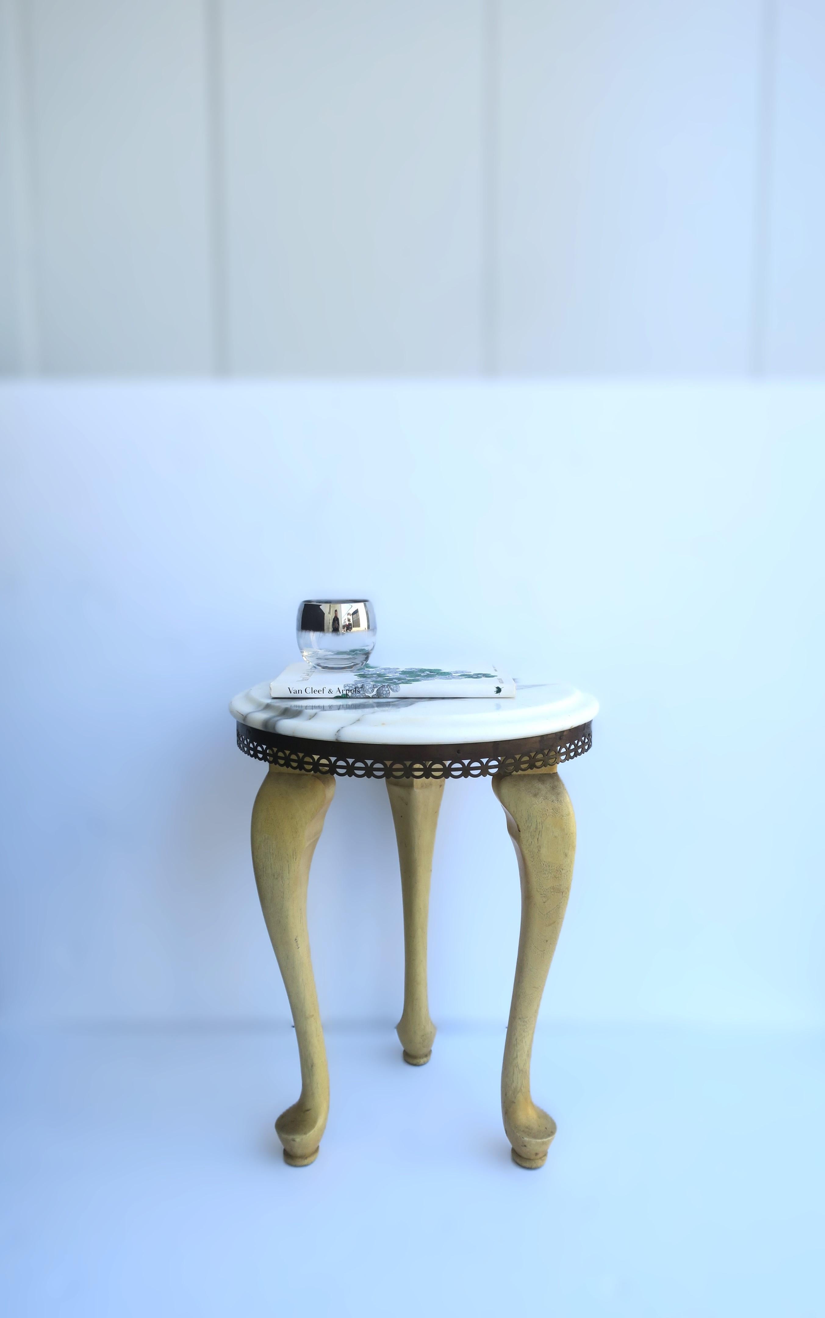 Italian Marble Drinks Table For Sale 4