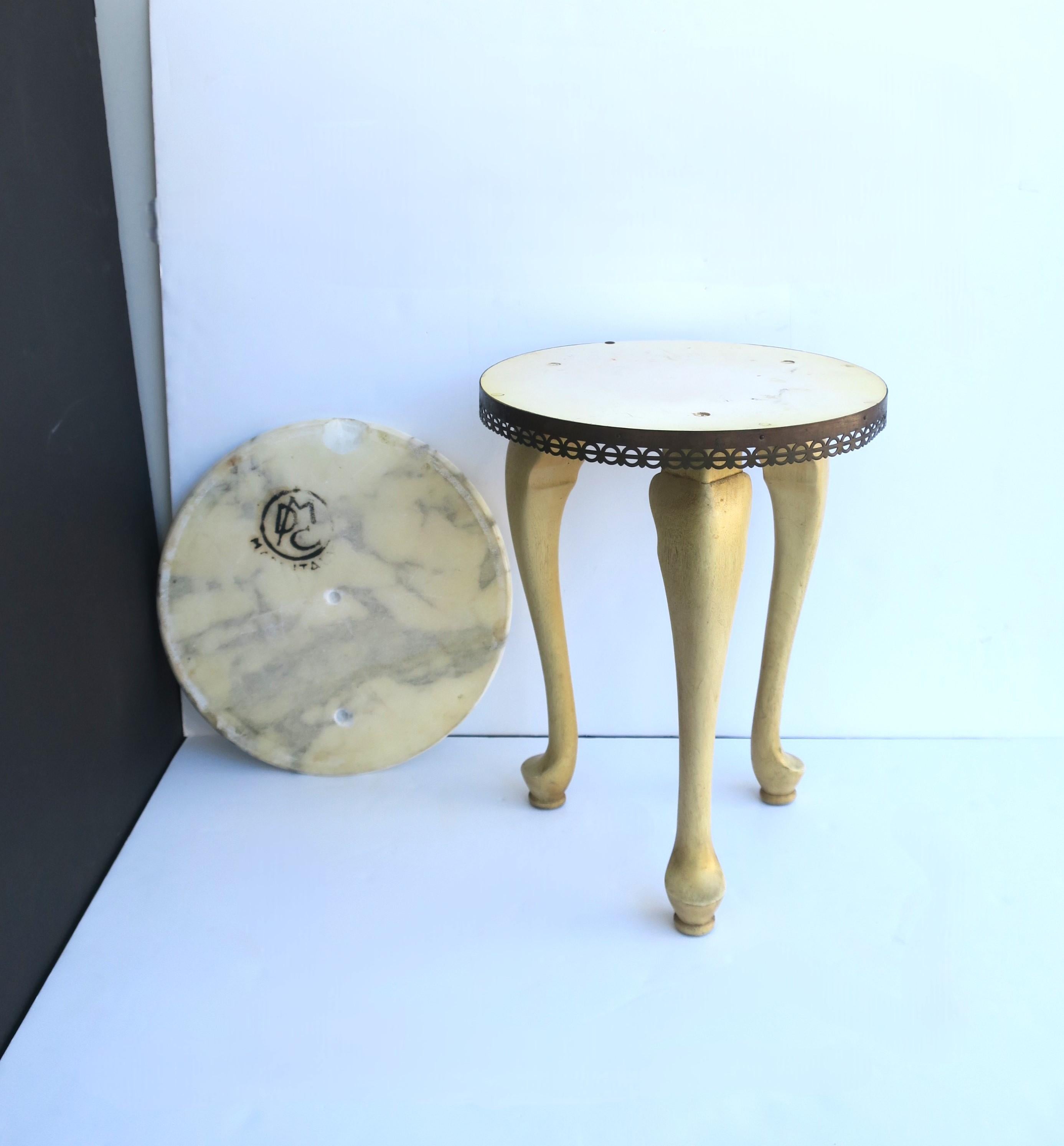 Italian Marble Drinks Table For Sale 6