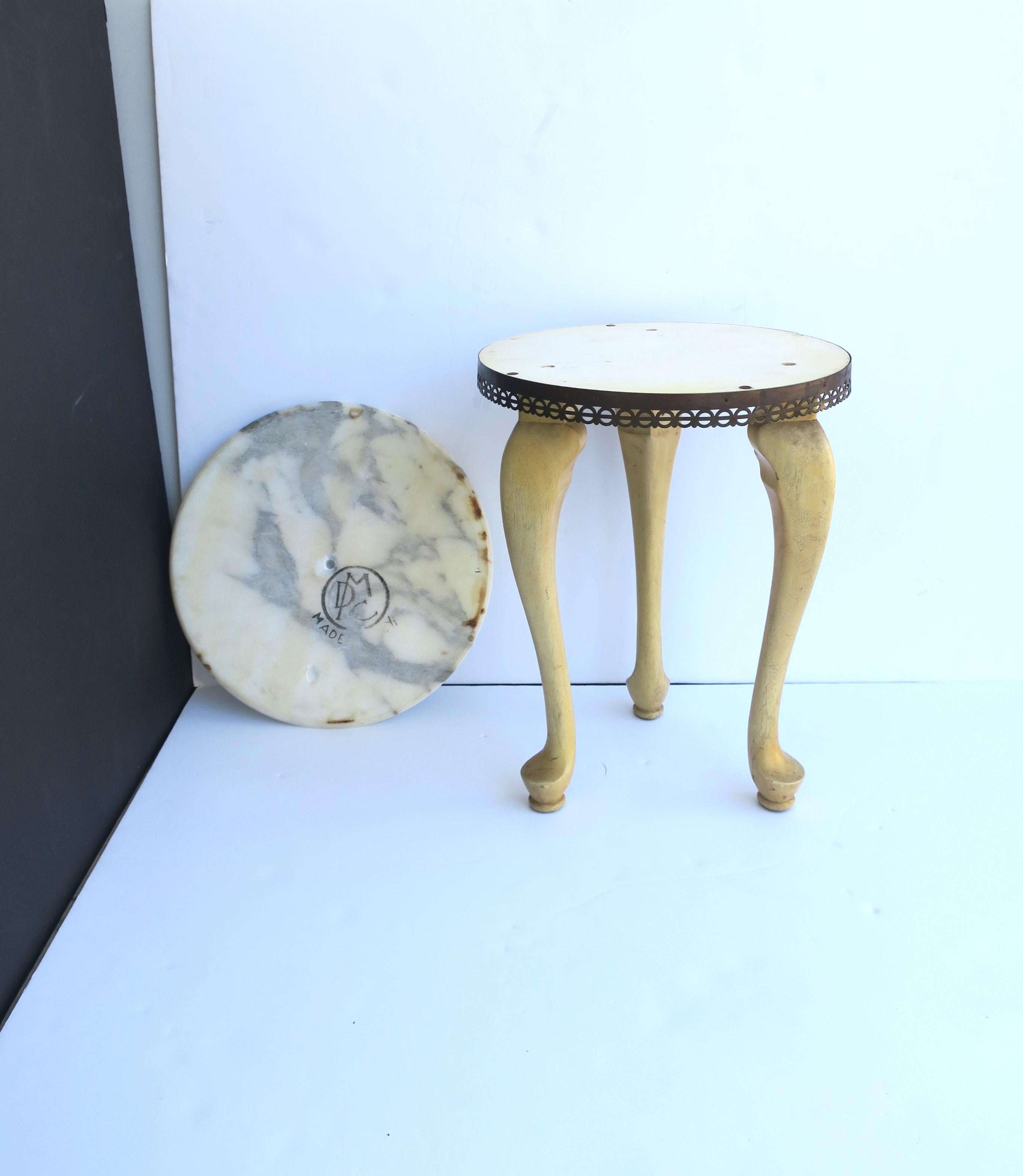 Italian Marble Drinks Table For Sale 9