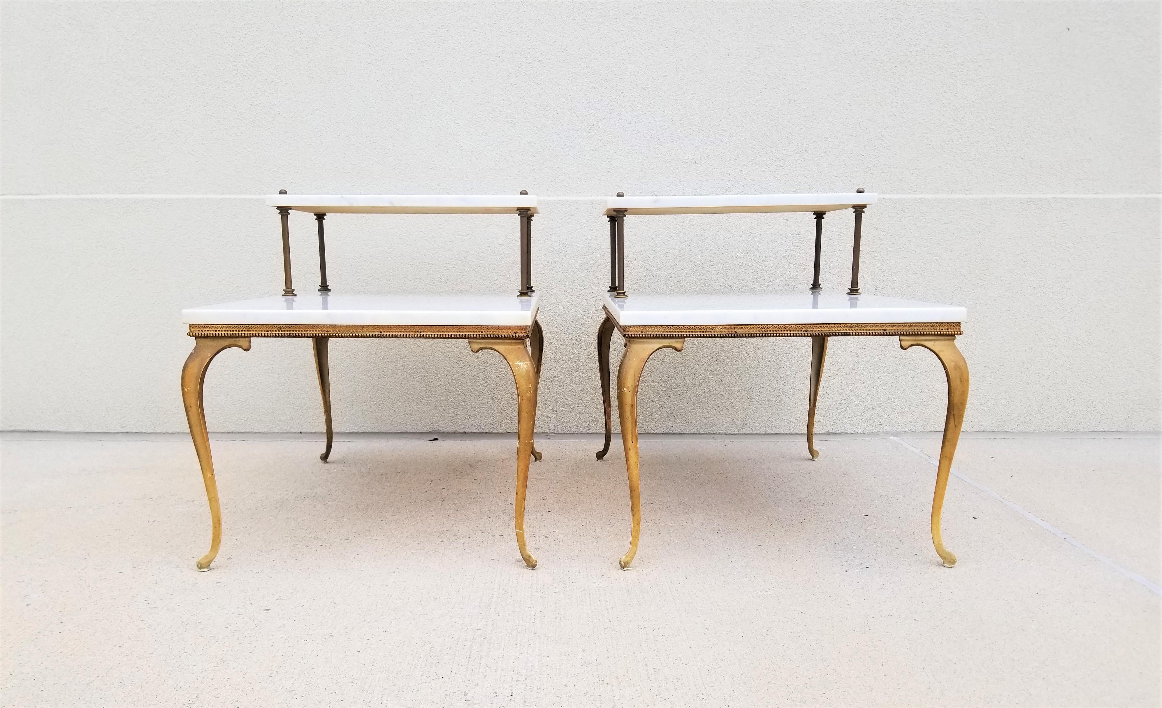 20th Century Italian Marble End Tables Made in Italy For Sale
