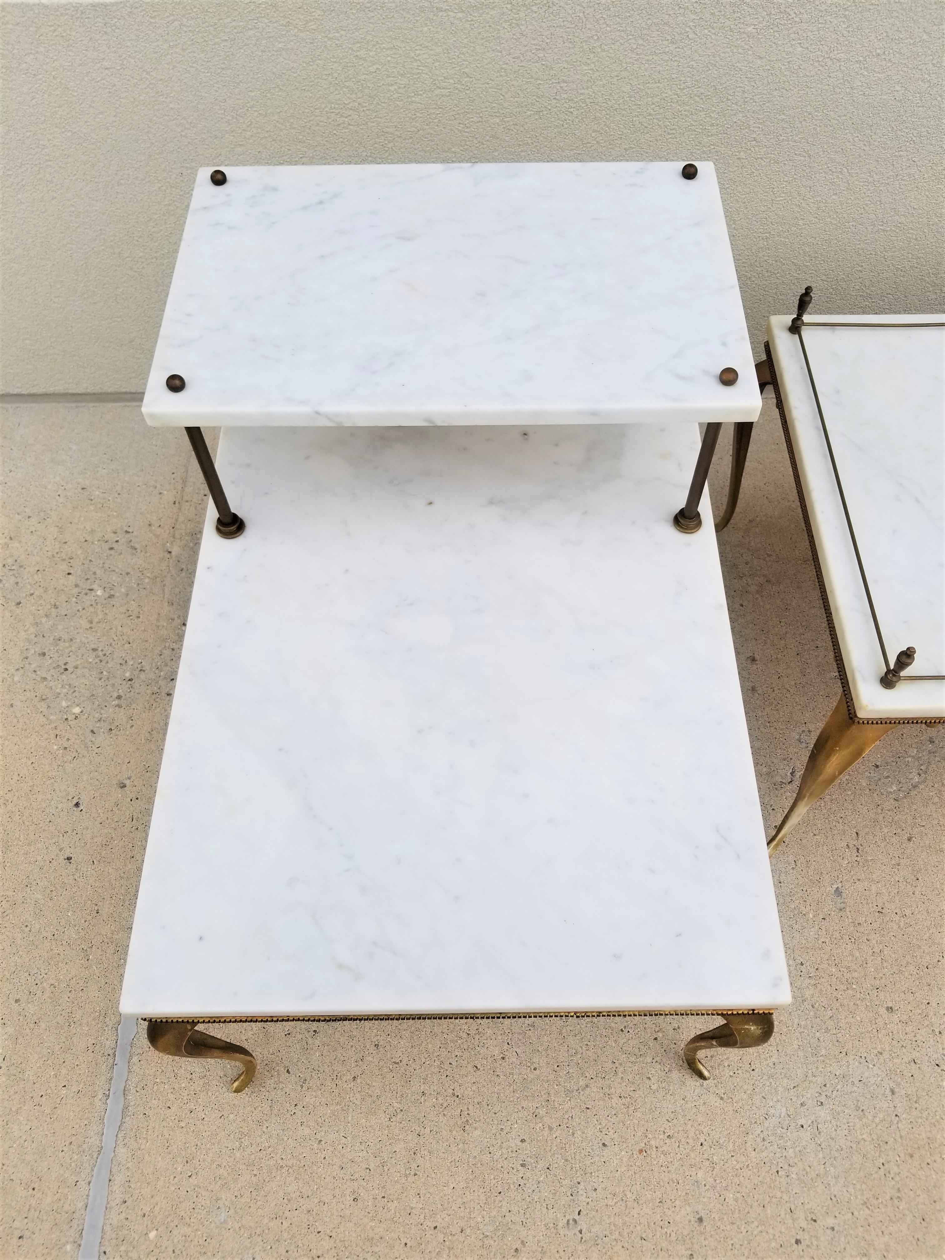 Italian Marble End Tables Made in Italy For Sale 4