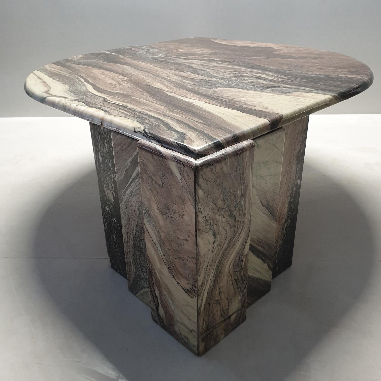 20th Century Italian Marble Eye Shaped Coffee Table, 1970s For Sale